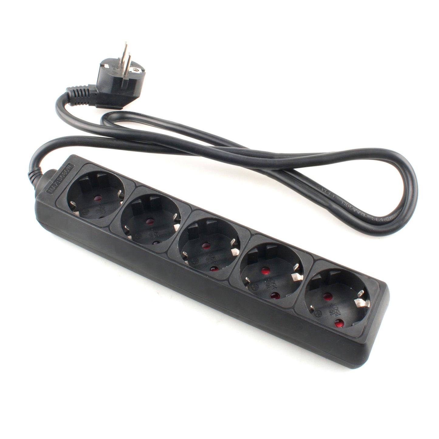EXTENÇÃO ELÉTRICA COM BASE PRETA DE 3 / 4 / 5 / 6 TOMADAS COM CABO 1.5M
