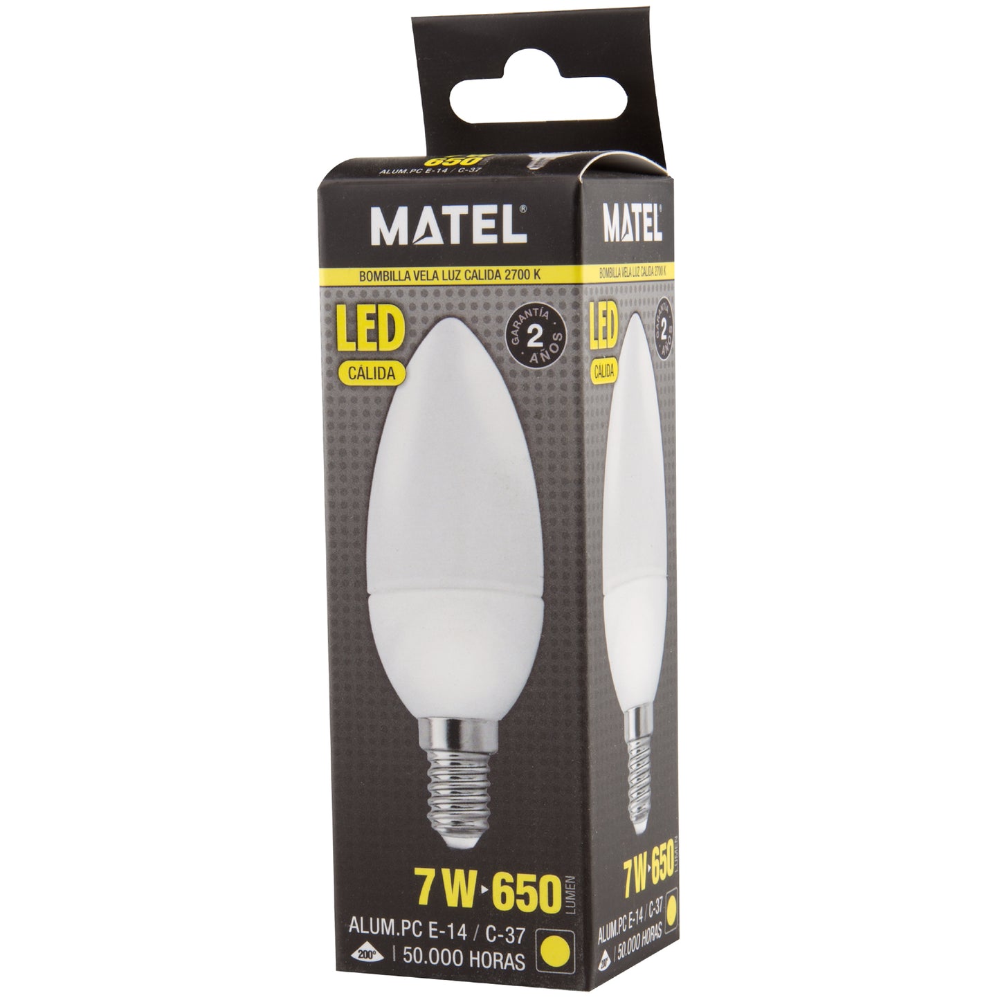 LAMPADA LED VELA E14 E27 DE 3W ATE 8W LUZ FRIA / NEUTRA / QUENTE C37 200º 230V AC