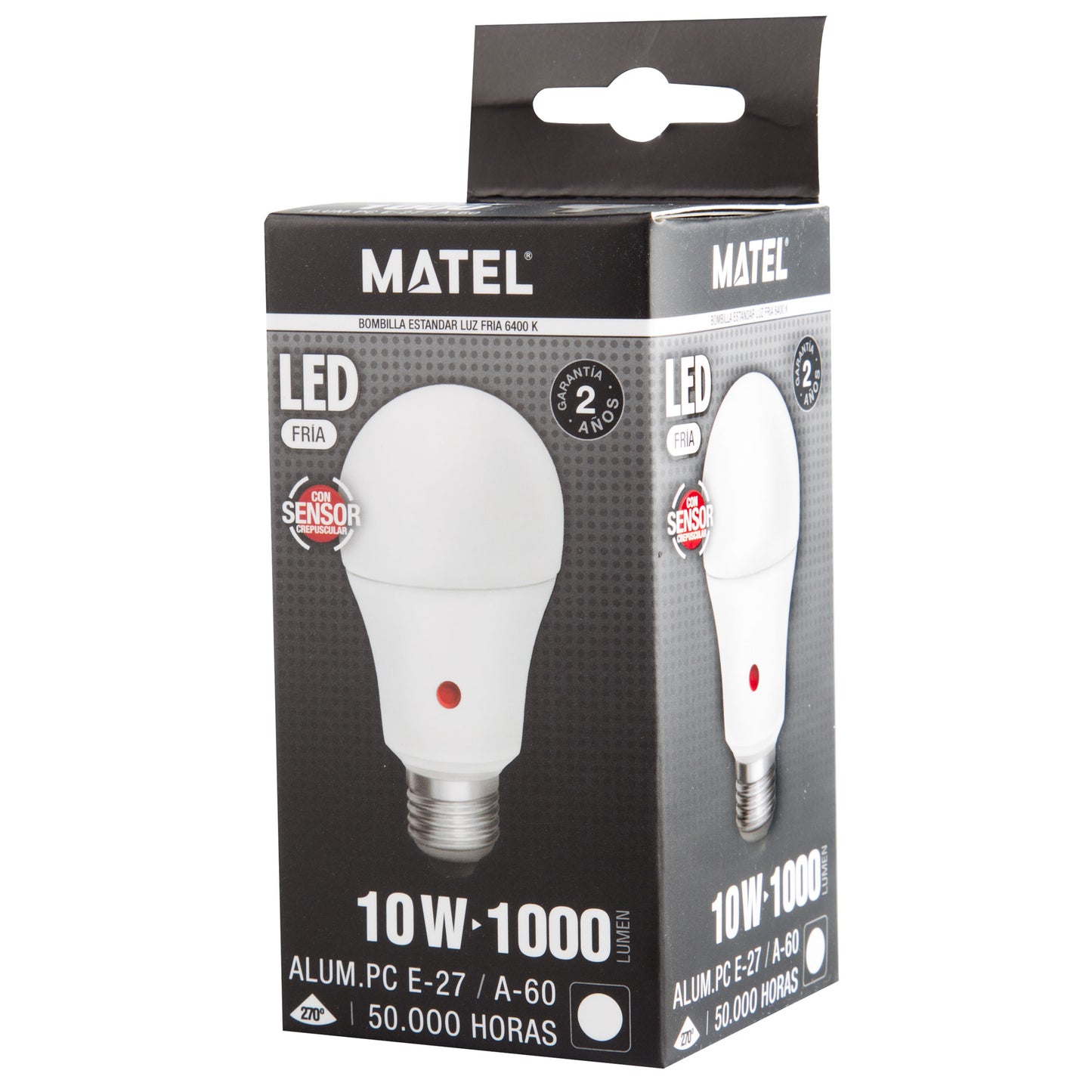 LAMPADA LED E27 10W A60 SENSOR CREPUSCULAR MOVIMENTO 230V AC