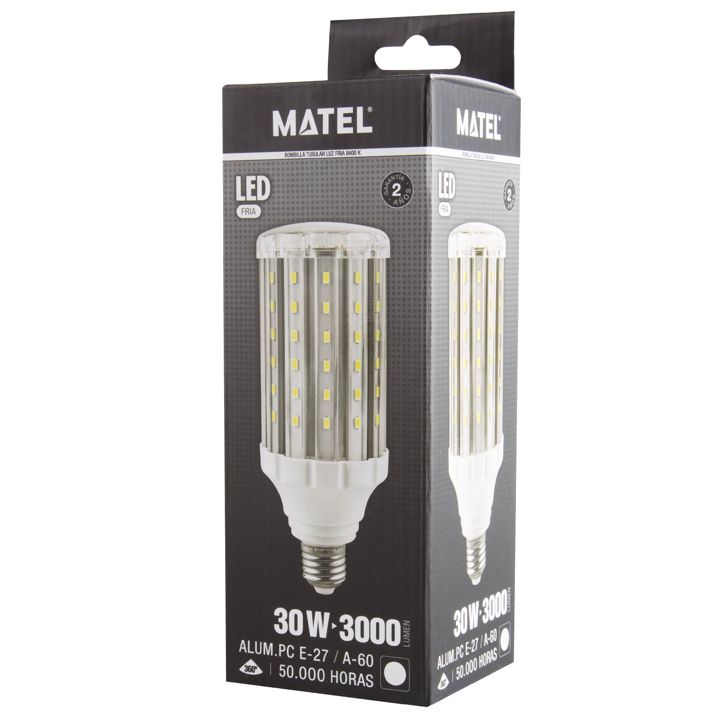 LAMPADA LED TUBULAR E27 8W 10W 12W 25W 30W 40W 50W 60W 360º 230V AC