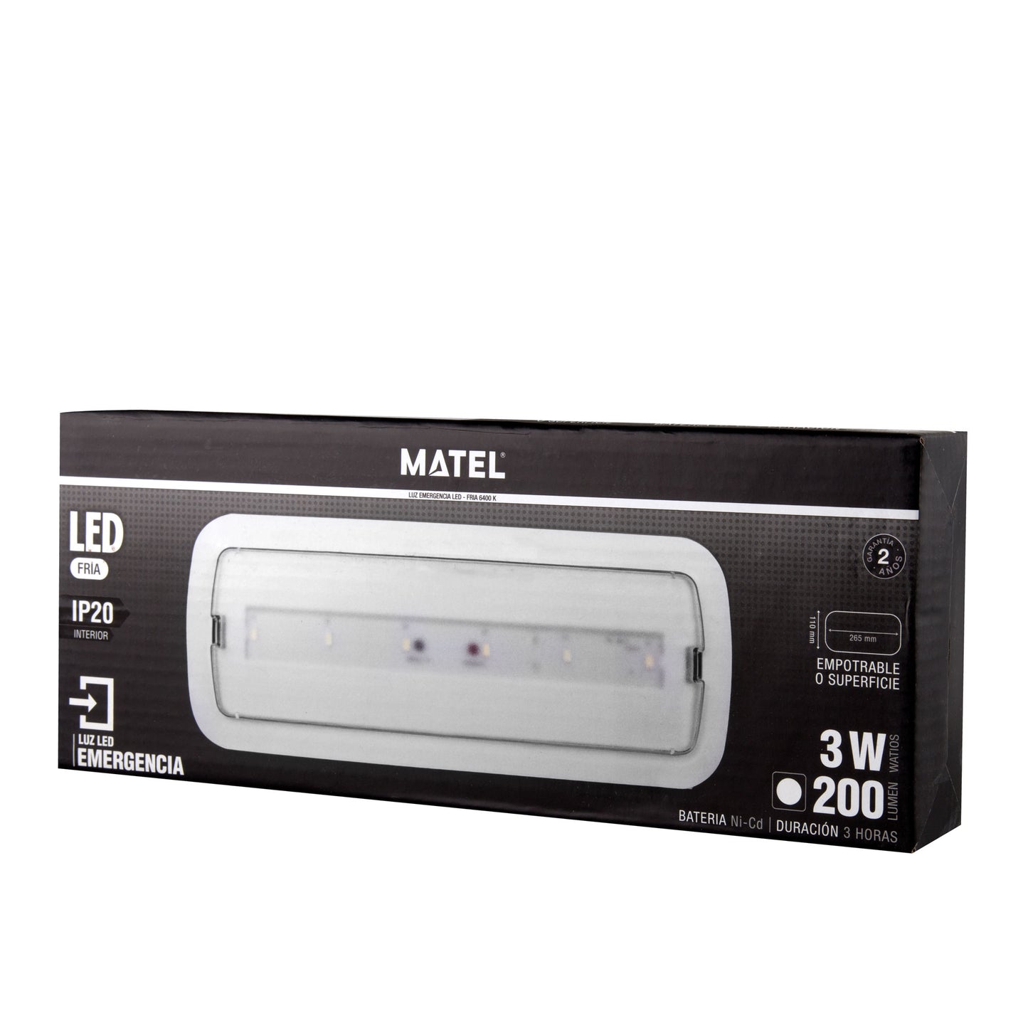APLIQUE LUZ DE EMERGÊNCIA 3W 5W 6400K 230V AC