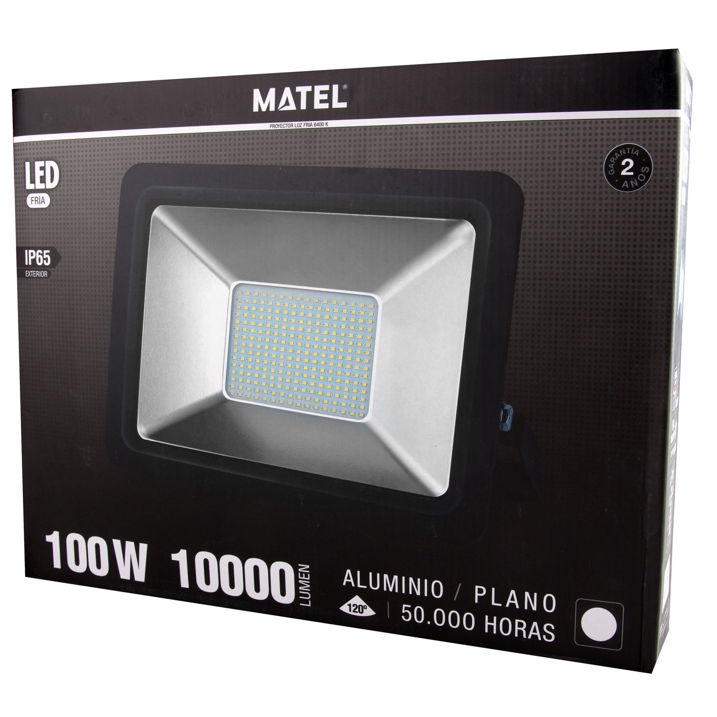 BLACK FLAT ALUMINUM LED SPOTLIGHT 10W 20W 30W 50W 70W 100W 150W 200W IP65 230V AC