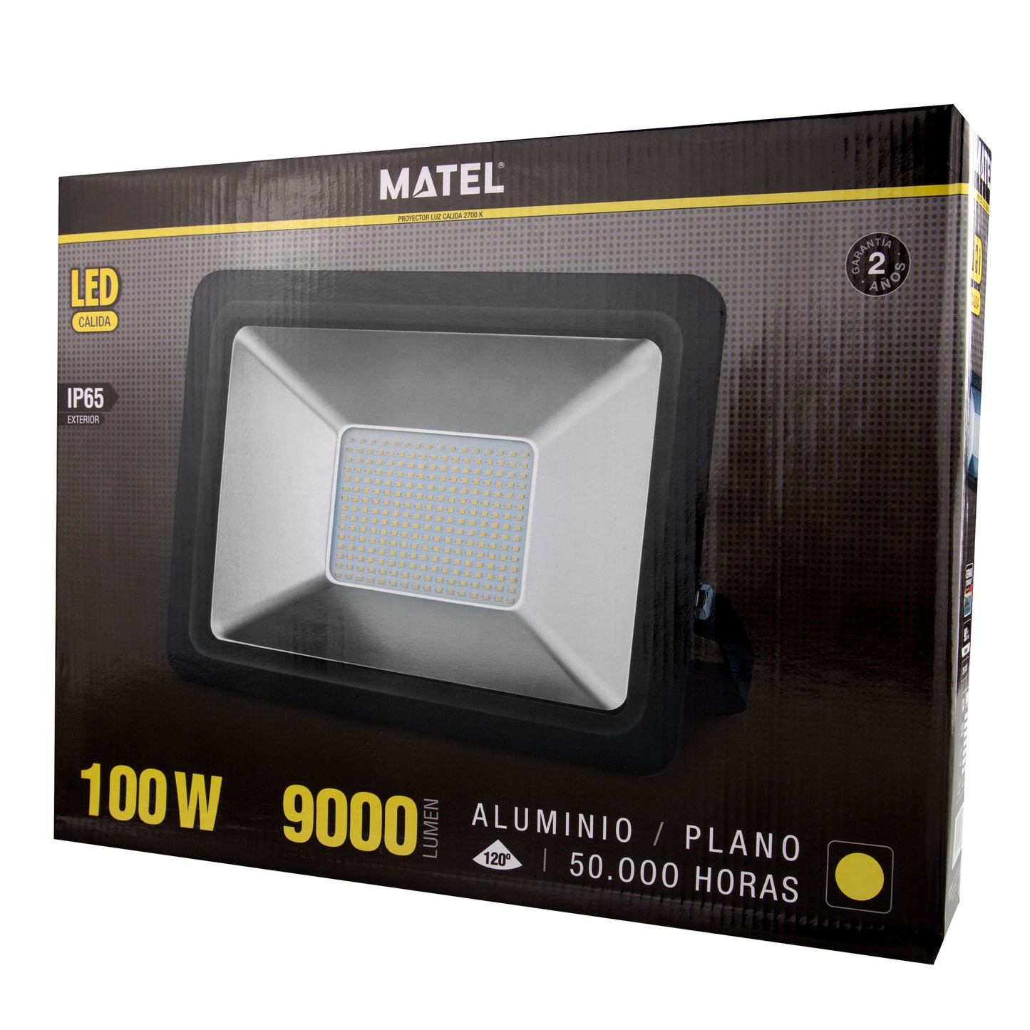 BLACK FLAT ALUMINUM LED SPOTLIGHT 10W 20W 30W 50W 70W 100W 150W 200W IP65 230V AC
