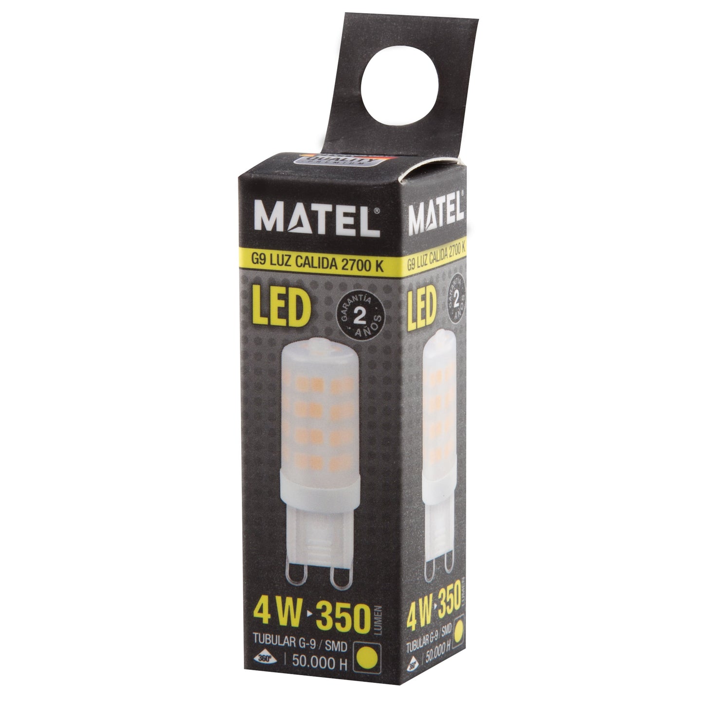 LAMPADA LED MATEL G9 ALUMINIO PC 360º 4W