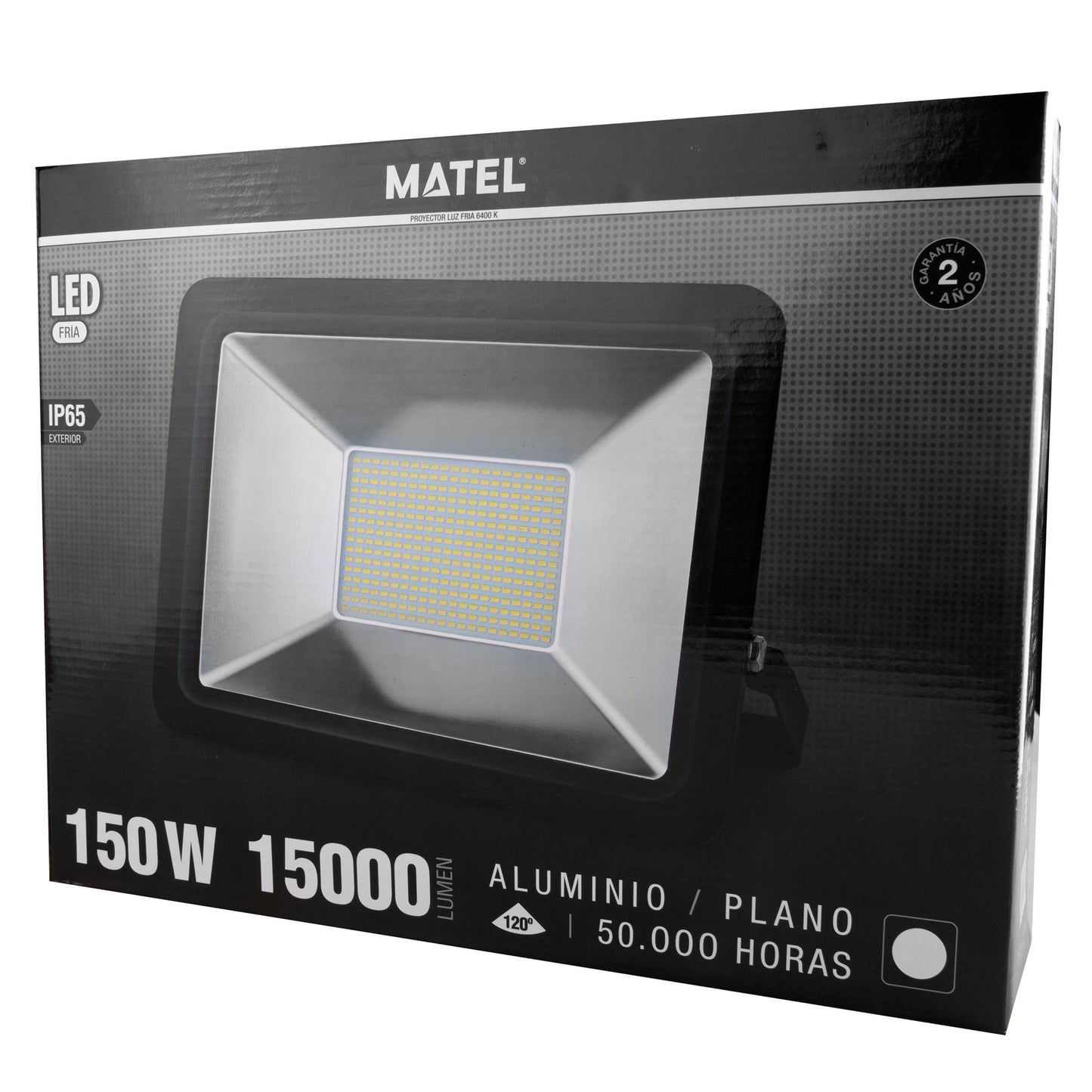 BLACK FLAT ALUMINUM LED SPOTLIGHT 10W 20W 30W 50W 70W 100W 150W 200W IP65 230V AC