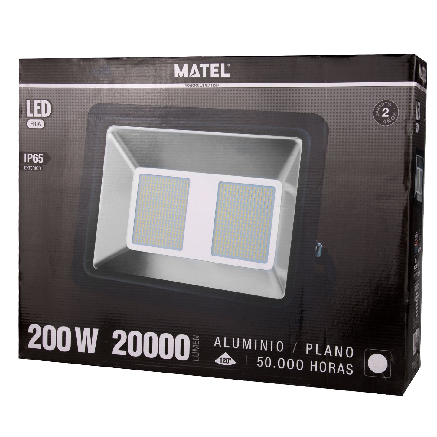 BLACK FLAT ALUMINUM LED SPOTLIGHT 10W 20W 30W 50W 70W 100W 150W 200W IP65 230V AC