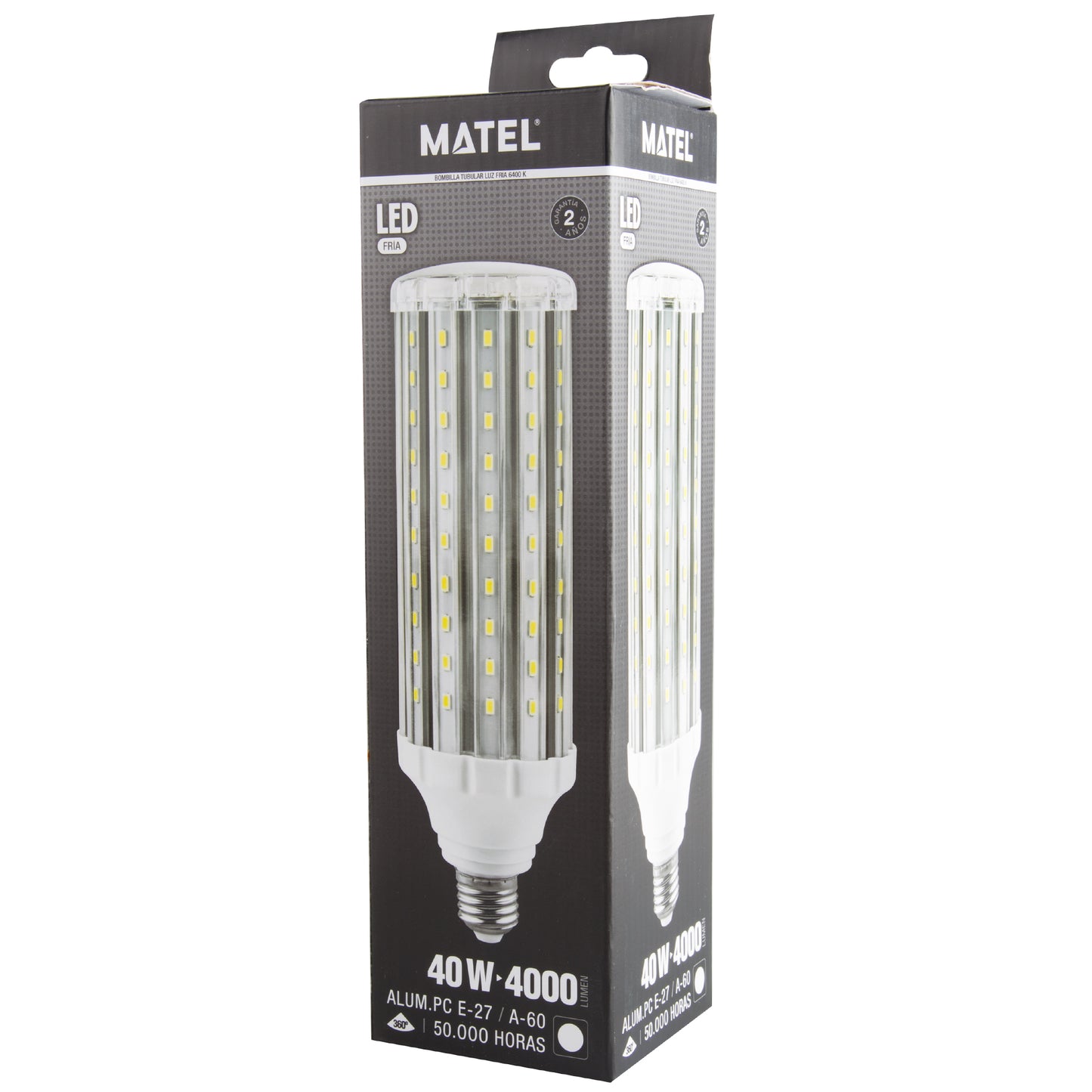 LAMPADA LED TUBULAR E27 8W 10W 12W 25W 30W 40W 50W 60W 360º 230V AC