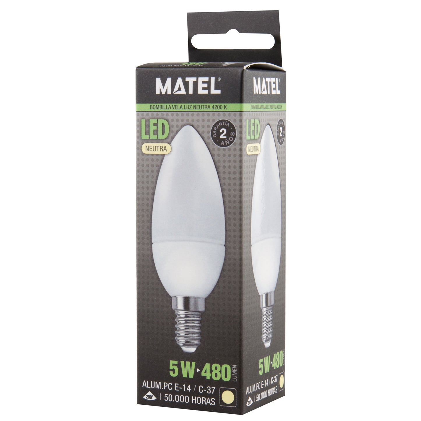 LAMPADA LED VELA E14 E27 DE 3W ATE 8W LUZ FRIA / NEUTRA / QUENTE C37 200º 230V AC