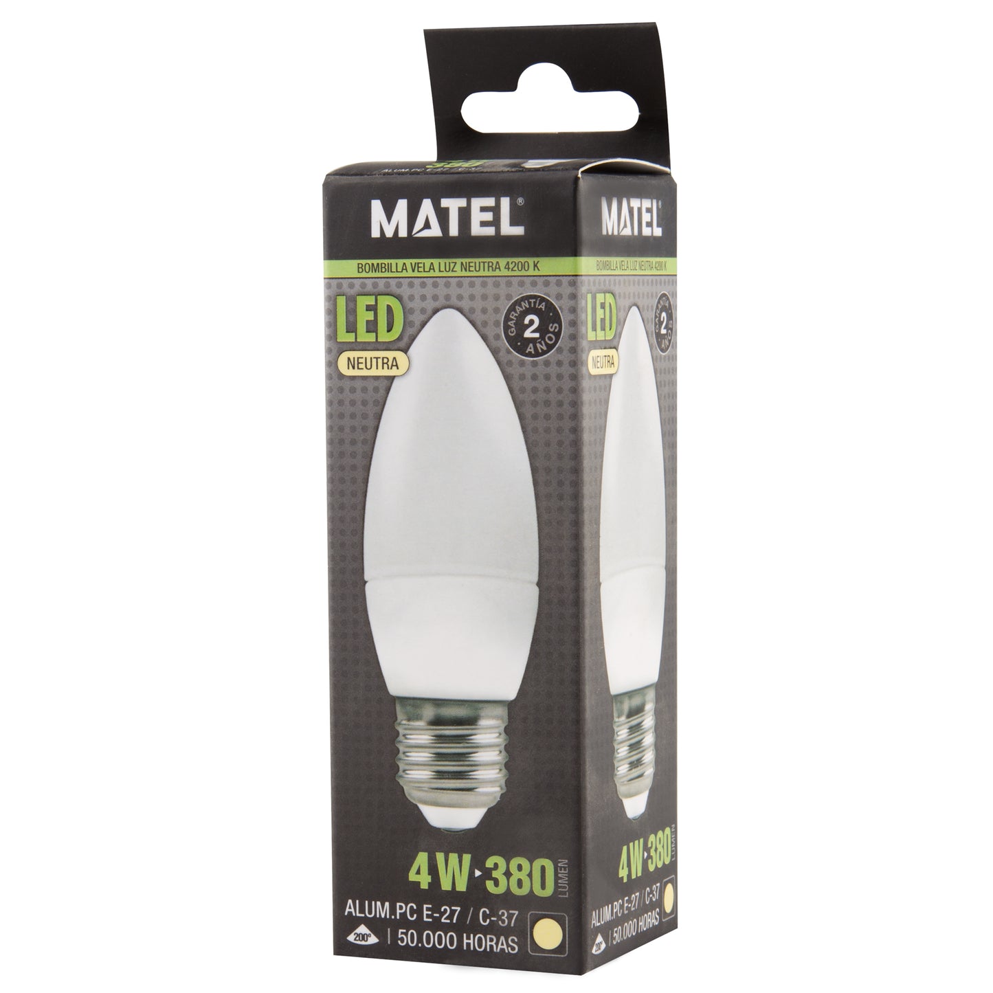 LAMPADA LED VELA E14 E27 DE 3W ATE 8W LUZ FRIA / NEUTRA / QUENTE C37 200º 230V AC