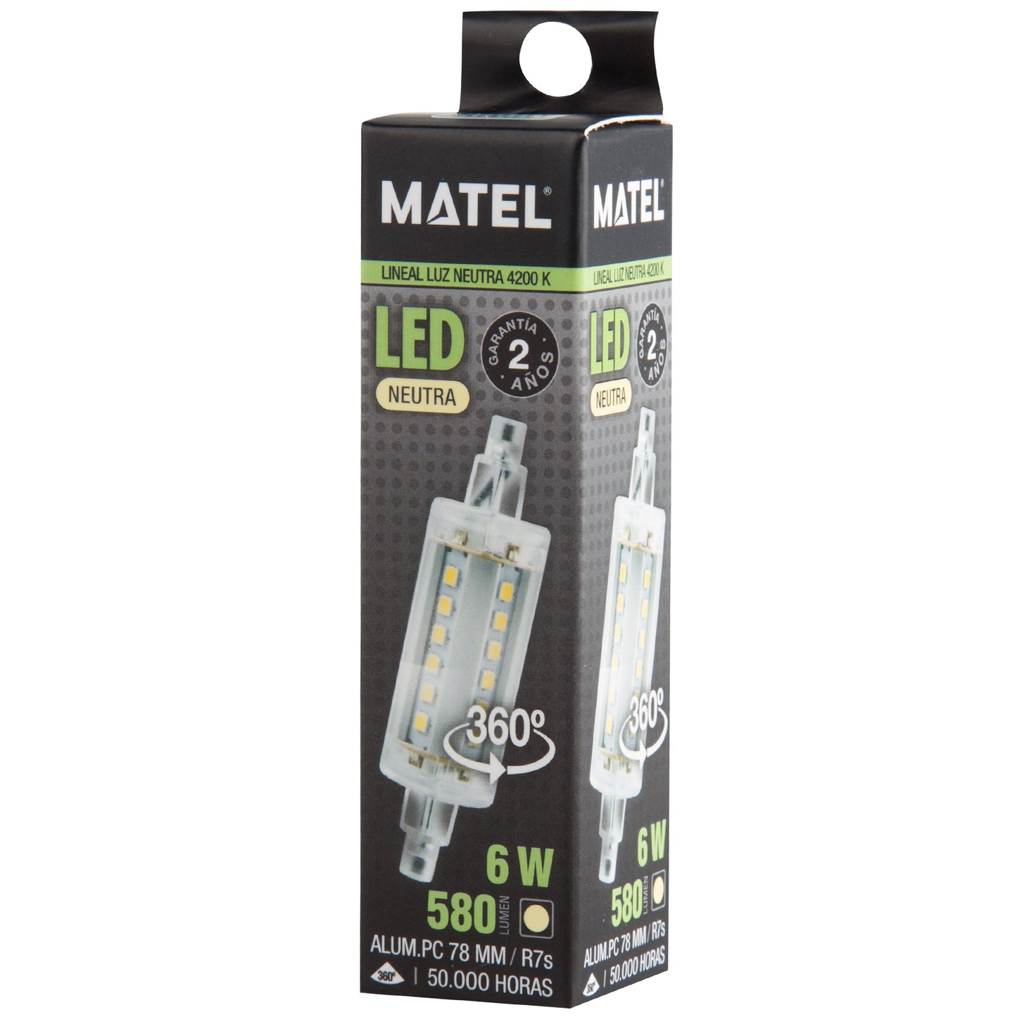 LAMPADA LED LINEAR 78 MM 118 MM 5W 6W 8W 10W 12W 360º R7S 230V AC