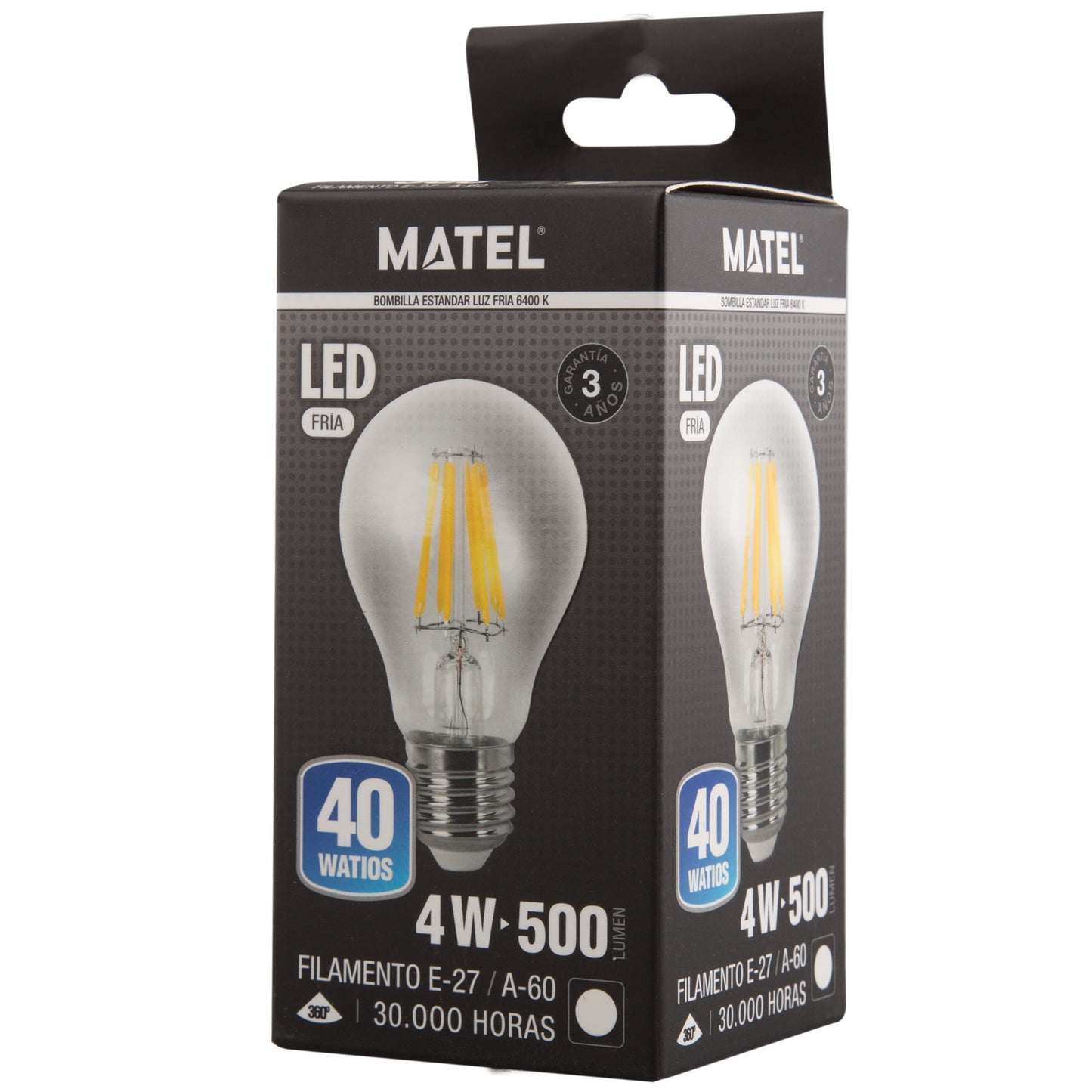 LAMPADA LED E27 4W 6W 8W 10W A60 A70 FILAMENTO 360º 100LM W 230V AC