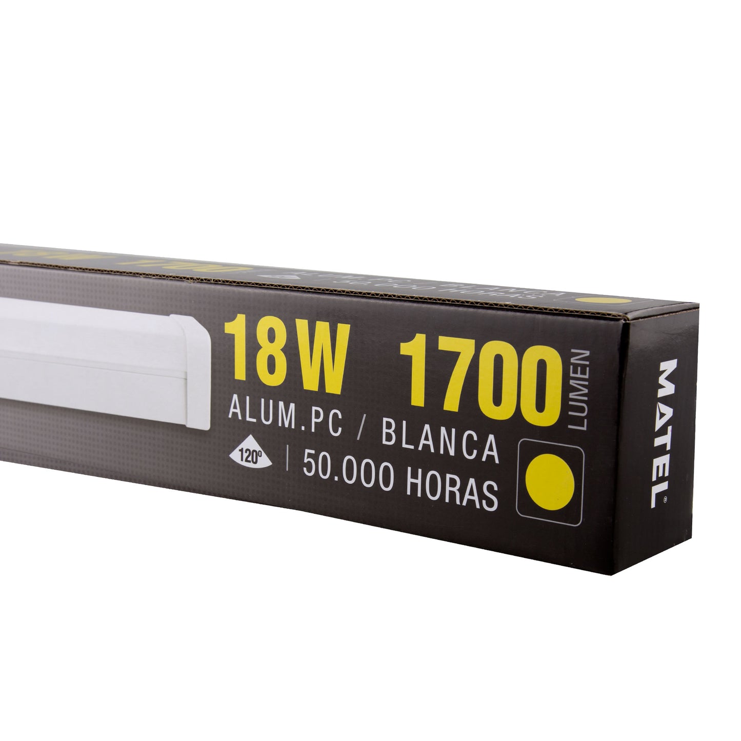 COUVERCLE CARRÉ INTÉGRÉ RÈGLE LED 18W 36W IP20 120º T8 230V AC
