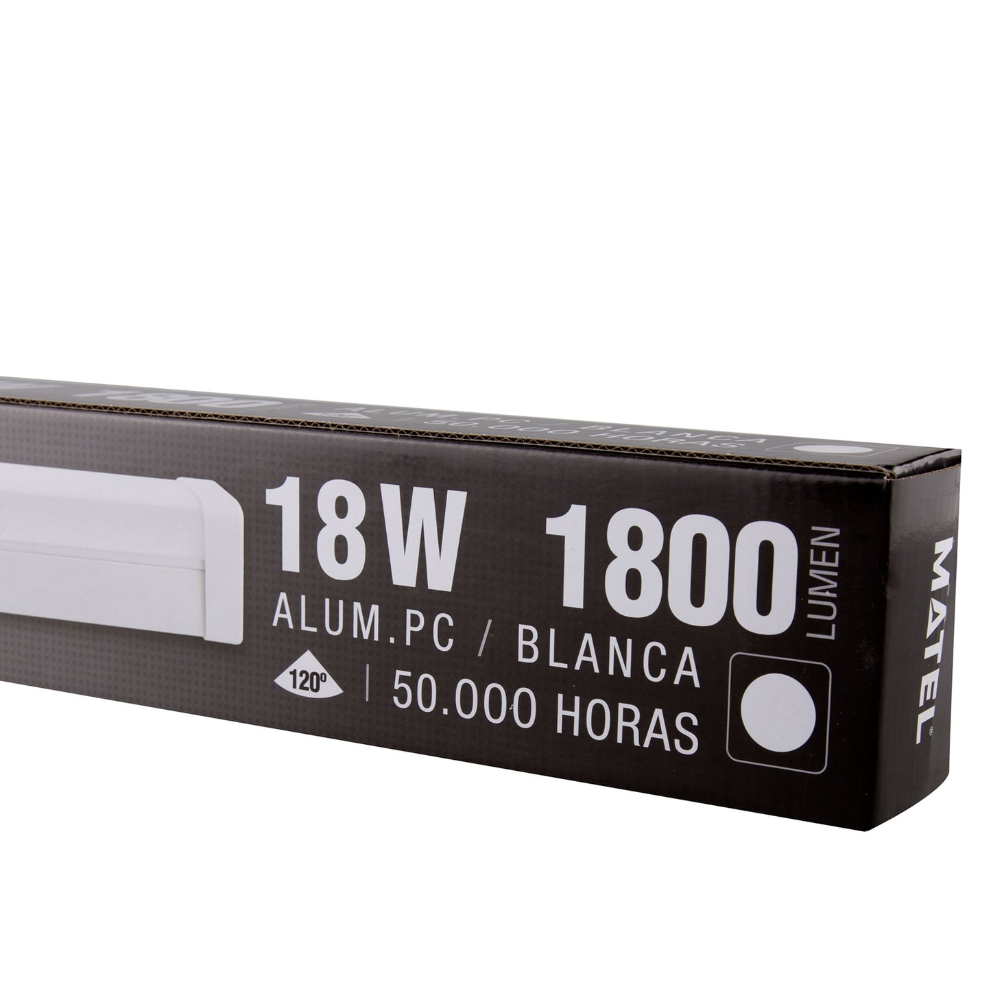 COUVERCLE CARRÉ INTÉGRÉ RÈGLE LED 18W 36W IP20 120º T8 230V AC