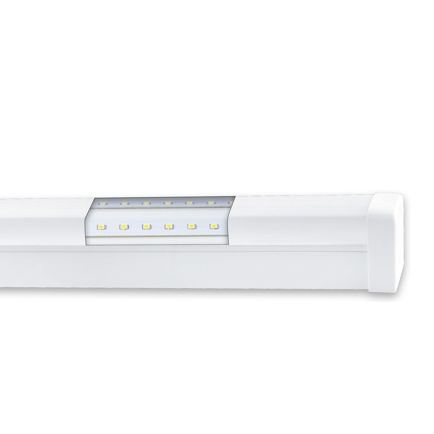 COUVERCLE CARRÉ INTÉGRÉ RÈGLE LED 18W 36W IP20 120º T8 230V AC