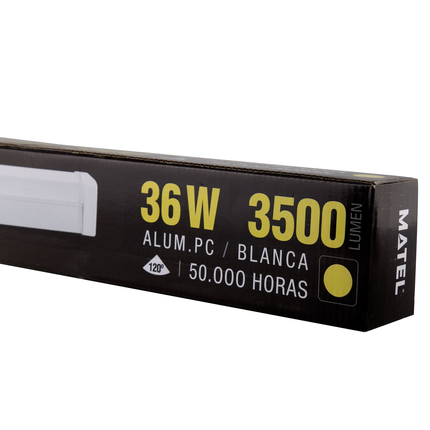 COUVERCLE CARRÉ INTÉGRÉ RÈGLE LED 18W 36W IP20 120º T8 230V AC