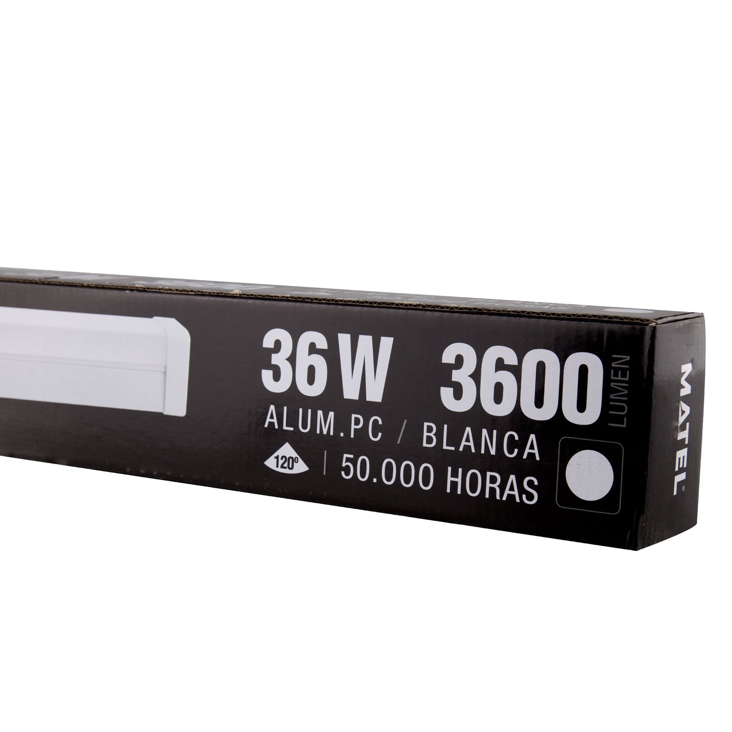 COUVERCLE CARRÉ INTÉGRÉ RÈGLE LED 18W 36W IP20 120º T8 230V AC