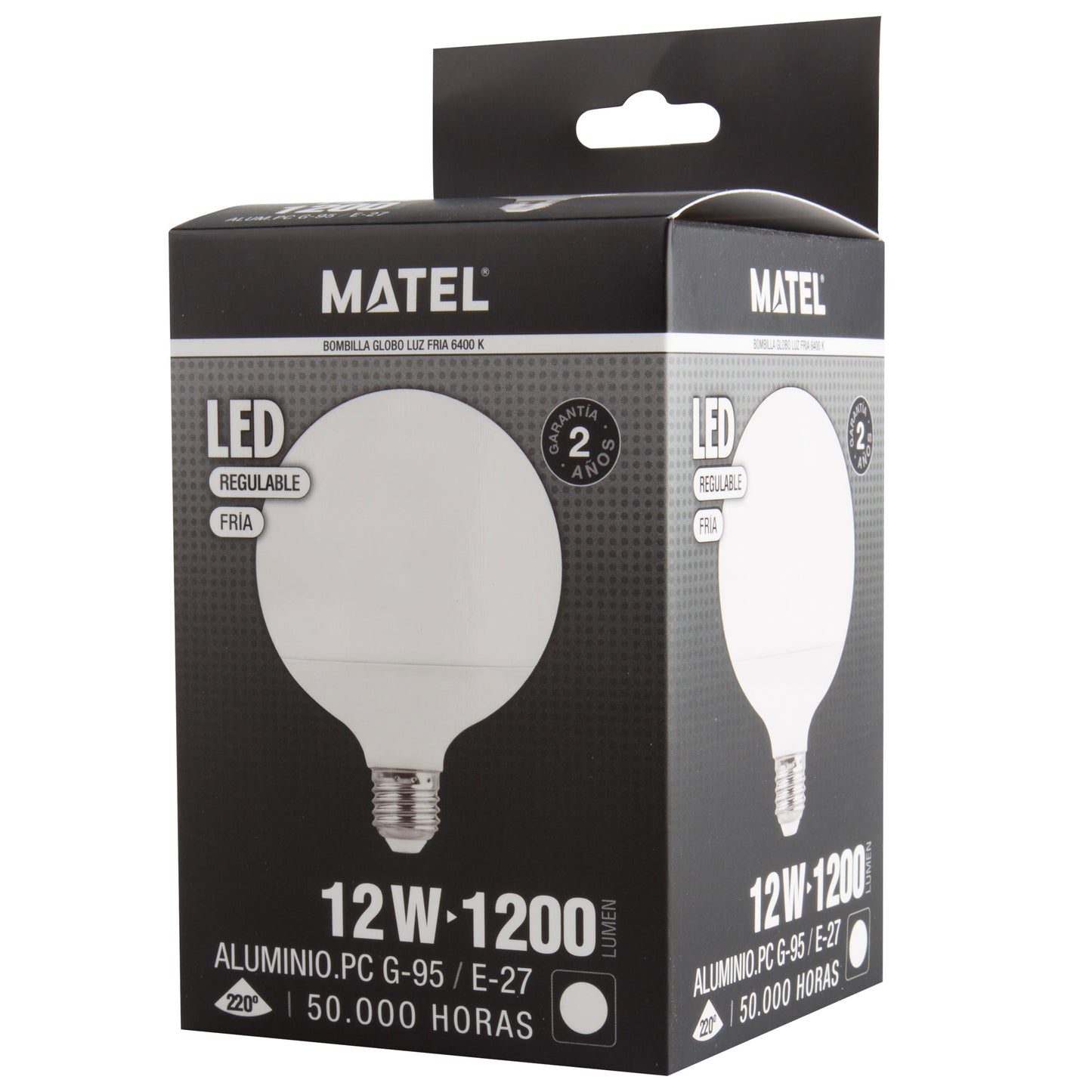 LAMPADA LED E27 14 VELA GLOBO G95 G120 REGULÁVEL 230V AC