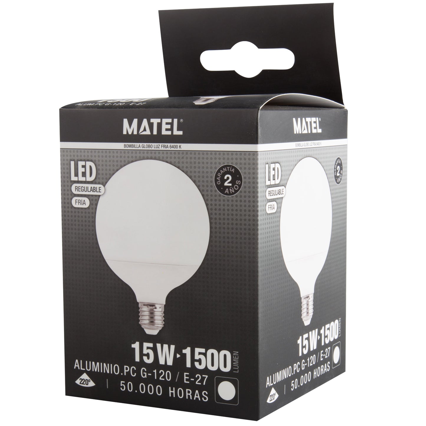 LAMPADA LED E27 14 VELA GLOBO G95 G120 REGULÁVEL 230V AC