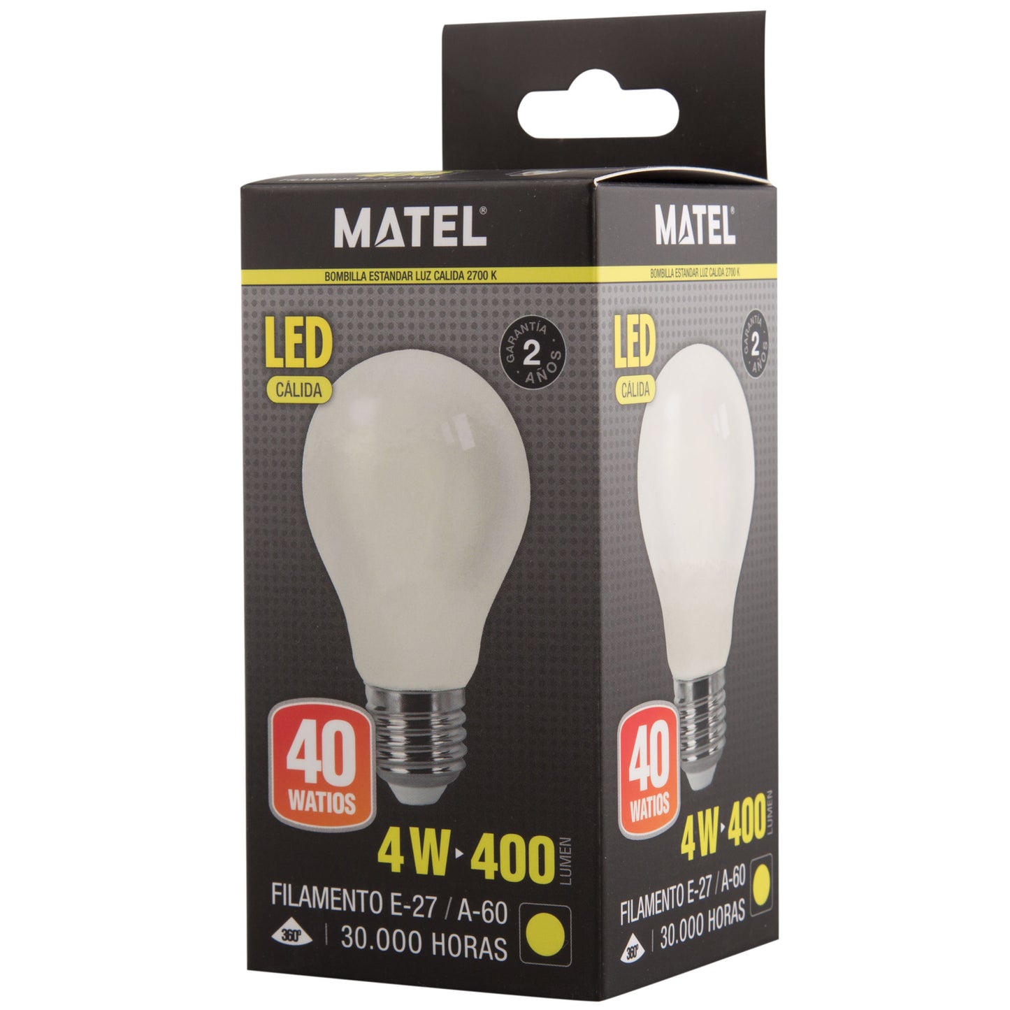 LAMPADA LED E27 4W 6W 8W 10W A60 A70 FILAMENTO 360º 100LM W 230V AC