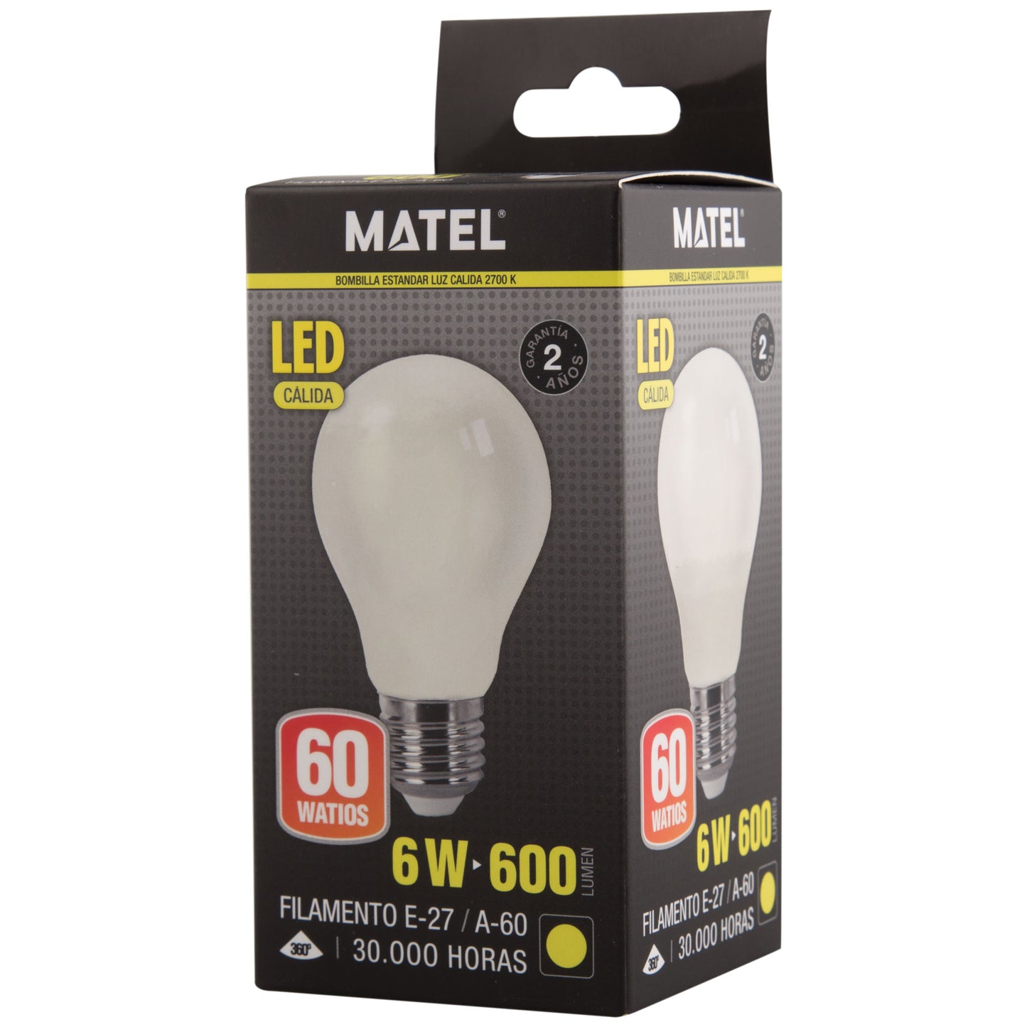 LAMPADA LED E27 4W 6W 8W 10W A60 A70 FILAMENTO 360º 100LM W 230V AC