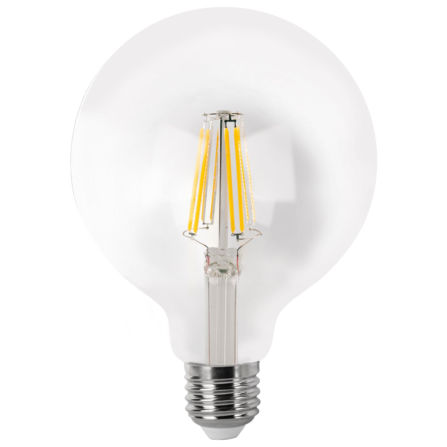 LAMPADA LED E27 GLOBO FILAMENTO TRANSPARENTE 360º G80 G95 G125 230V AC