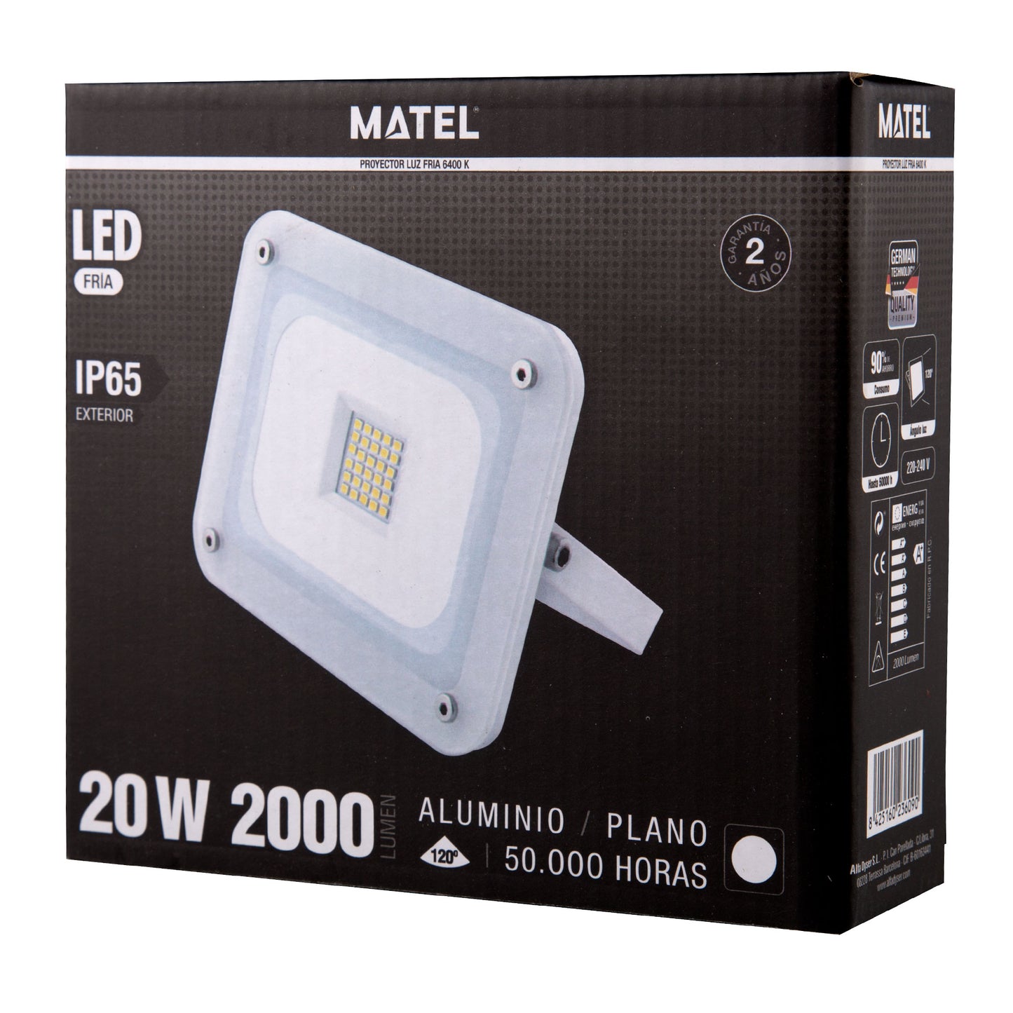 PROJETOR LED CRISTAL 10W 20W 30W 50W 6400K 2700K IP65 EXTERIOR