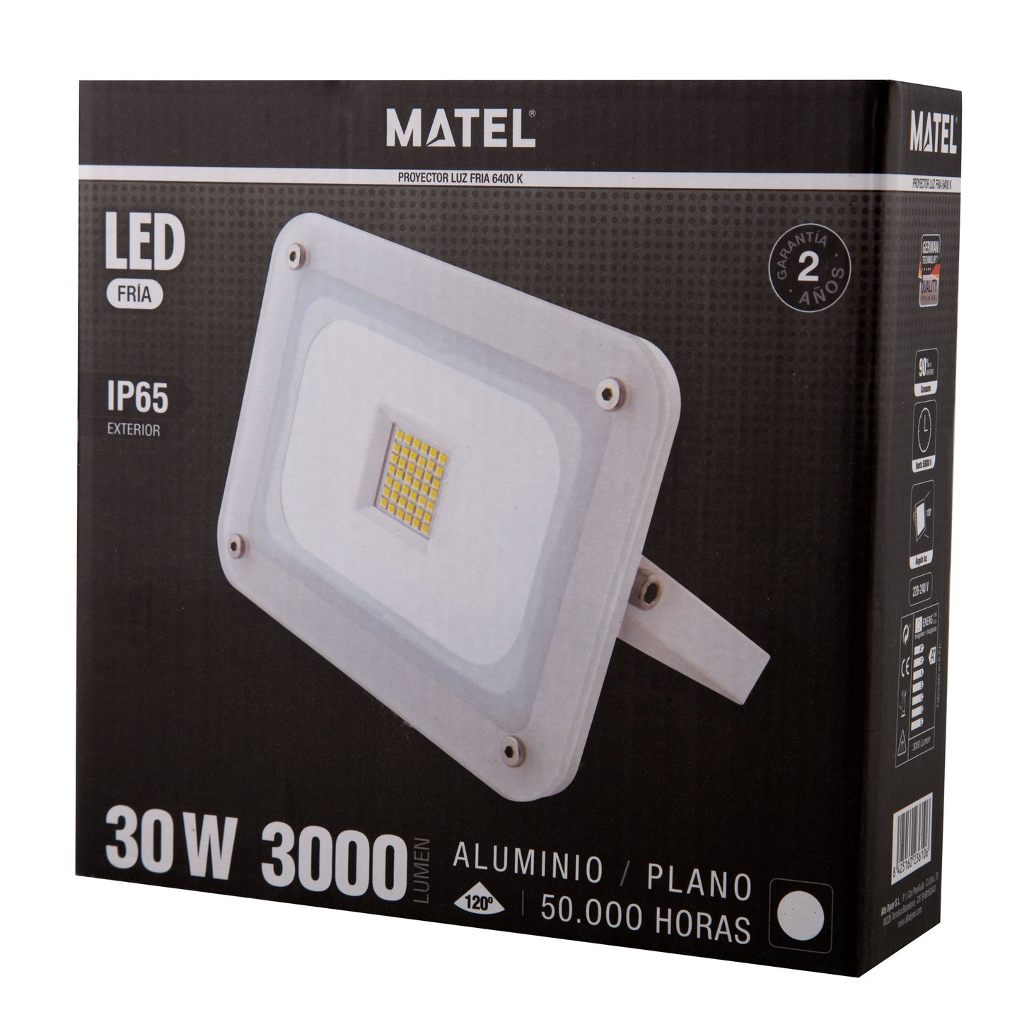 PROJETOR LED CRISTAL 10W 20W 30W 50W 6400K 2700K IP65 EXTERIOR