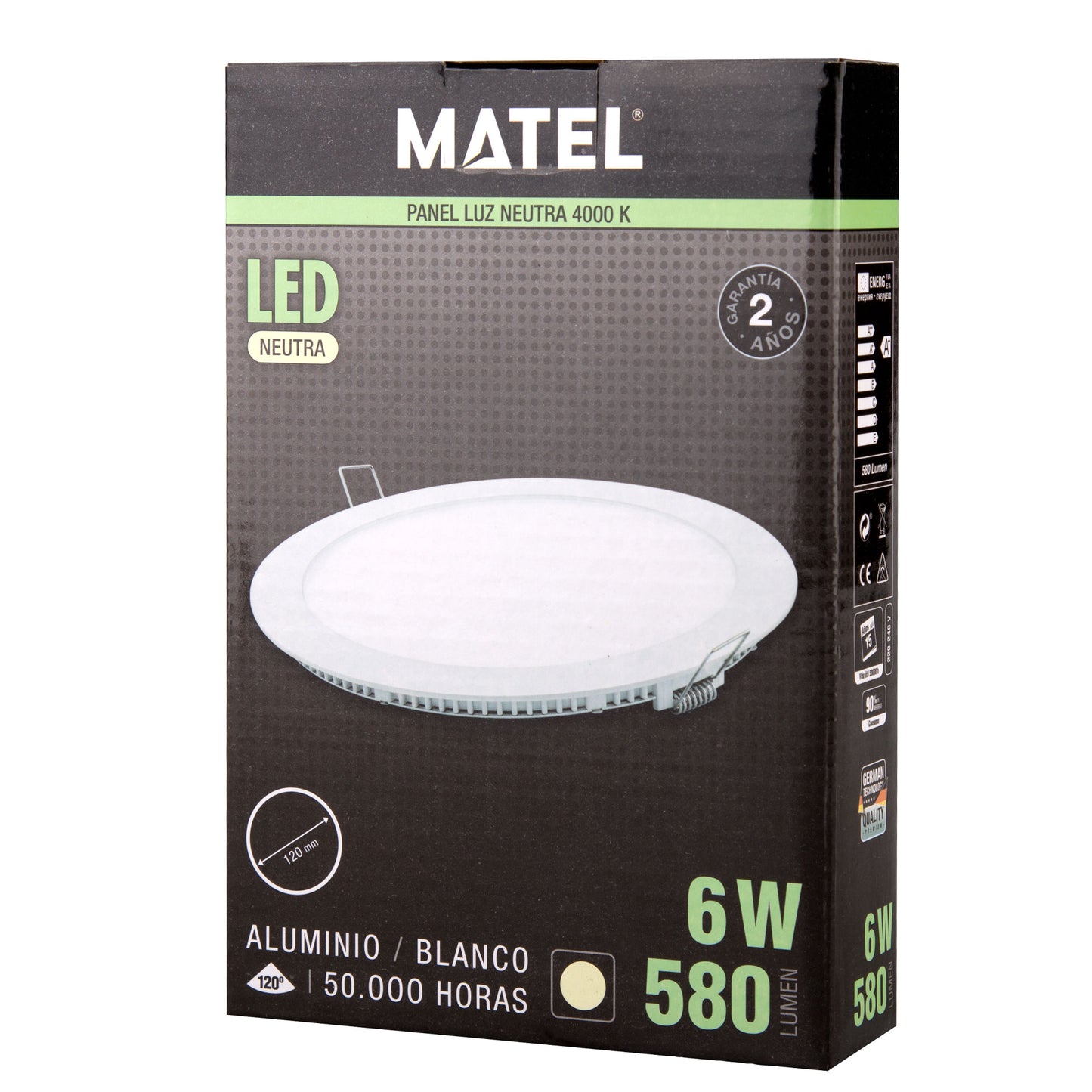 PLACA LED ULTRA FINA BRANCA REDONDA PLANA 120 EM ALUMÍNIO 230V AC