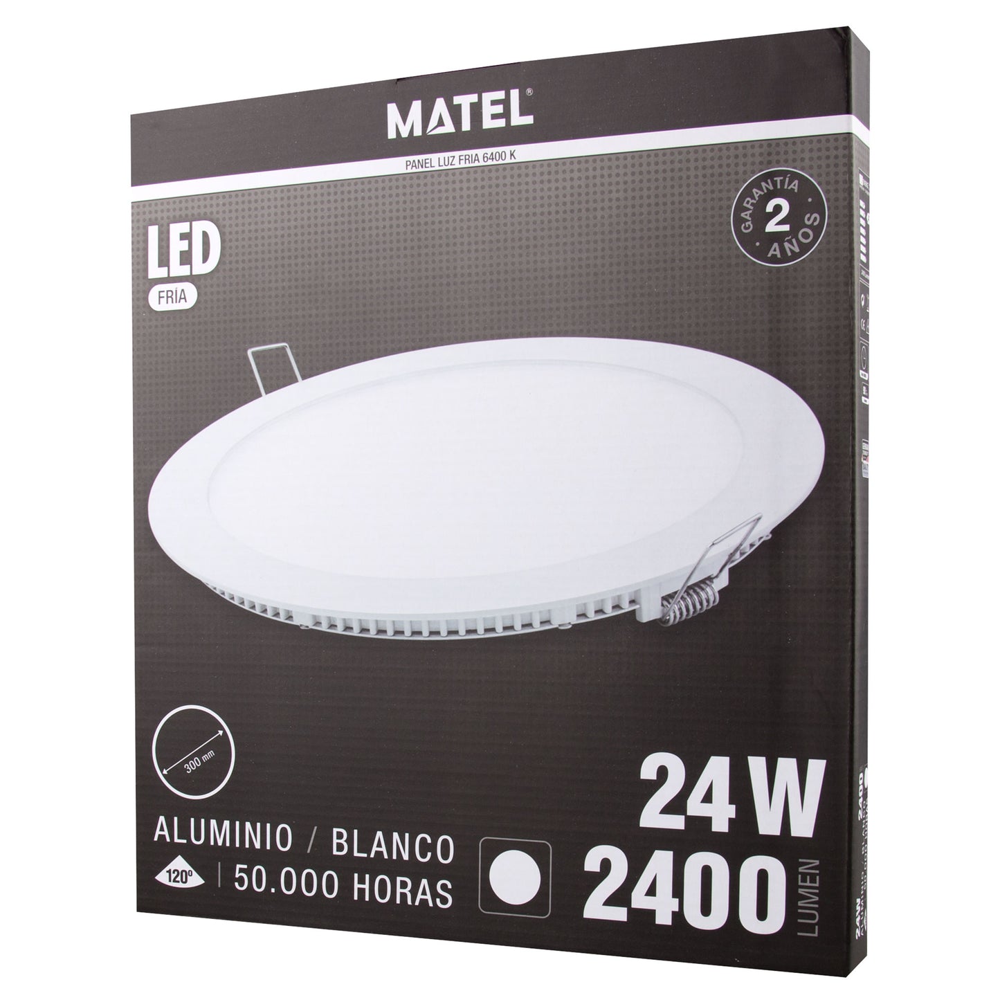 PLACA LED ULTRA FINA BRANCA REDONDA PLANA 120 EM ALUMÍNIO 230V AC