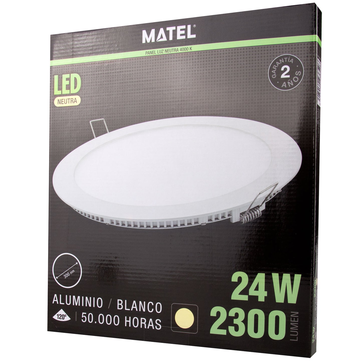 PLACA LED ULTRA FINA BRANCA REDONDA PLANA 120 EM ALUMÍNIO 230V AC