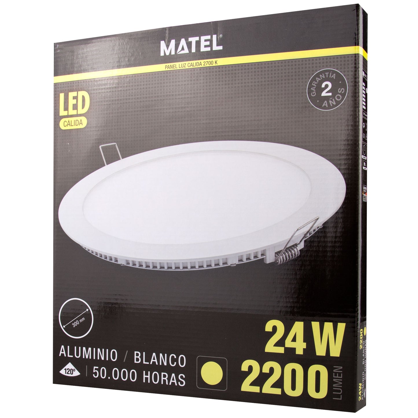 PLACA LED ULTRA FINA BRANCA REDONDA PLANA 120 EM ALUMÍNIO 230V AC