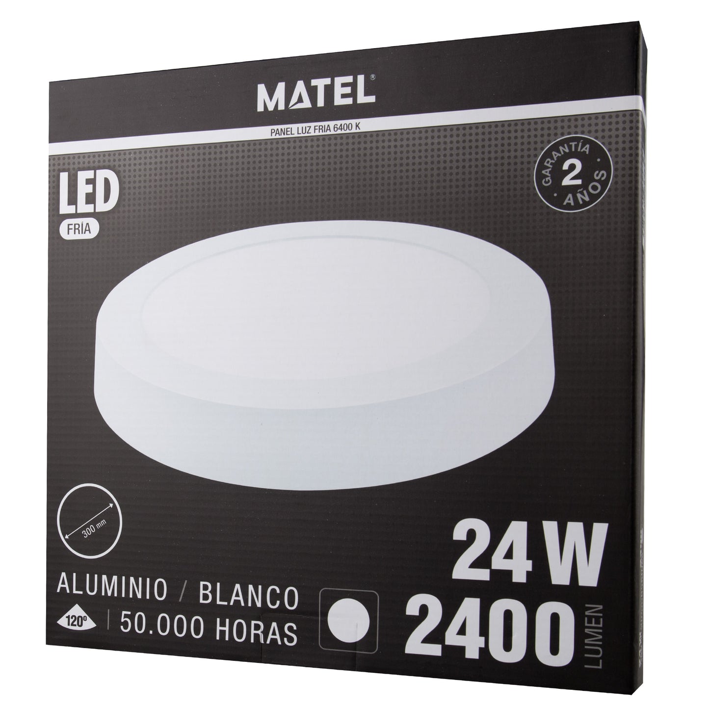 PLACA LED SALIENTE BRANCA E PRATA 18W 24W REDONDA 120º 230V AC
