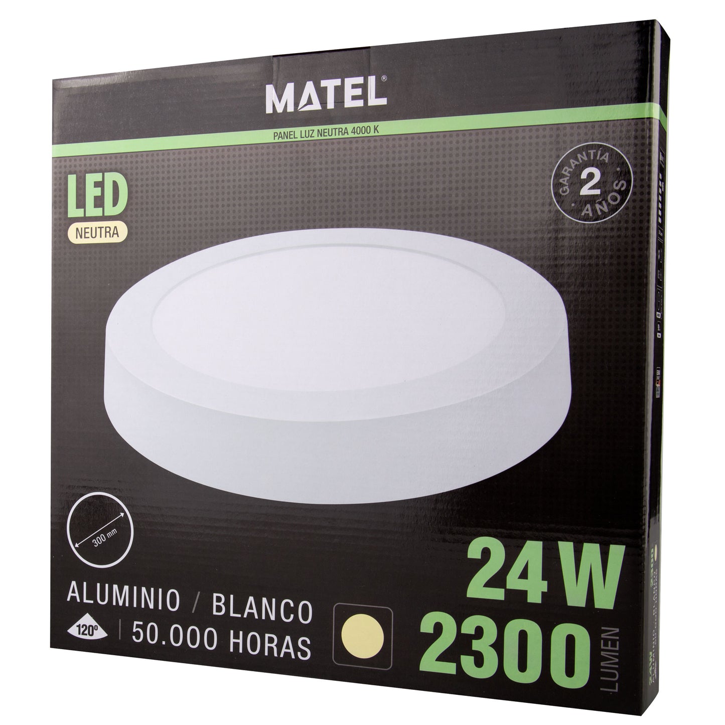 PLACA LED SALIENTE BRANCA E PRATA 18W 24W REDONDA 120º 230V AC