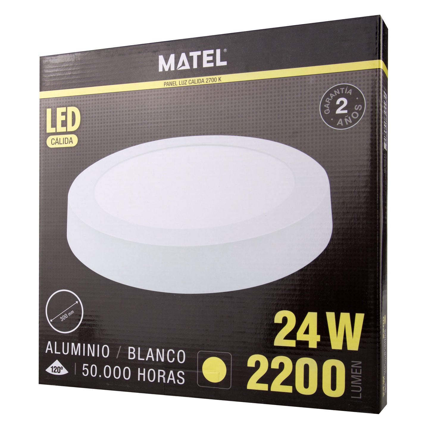 PLACA LED SALIENTE BRANCA E PRATA 18W 24W REDONDA 120º 230V AC