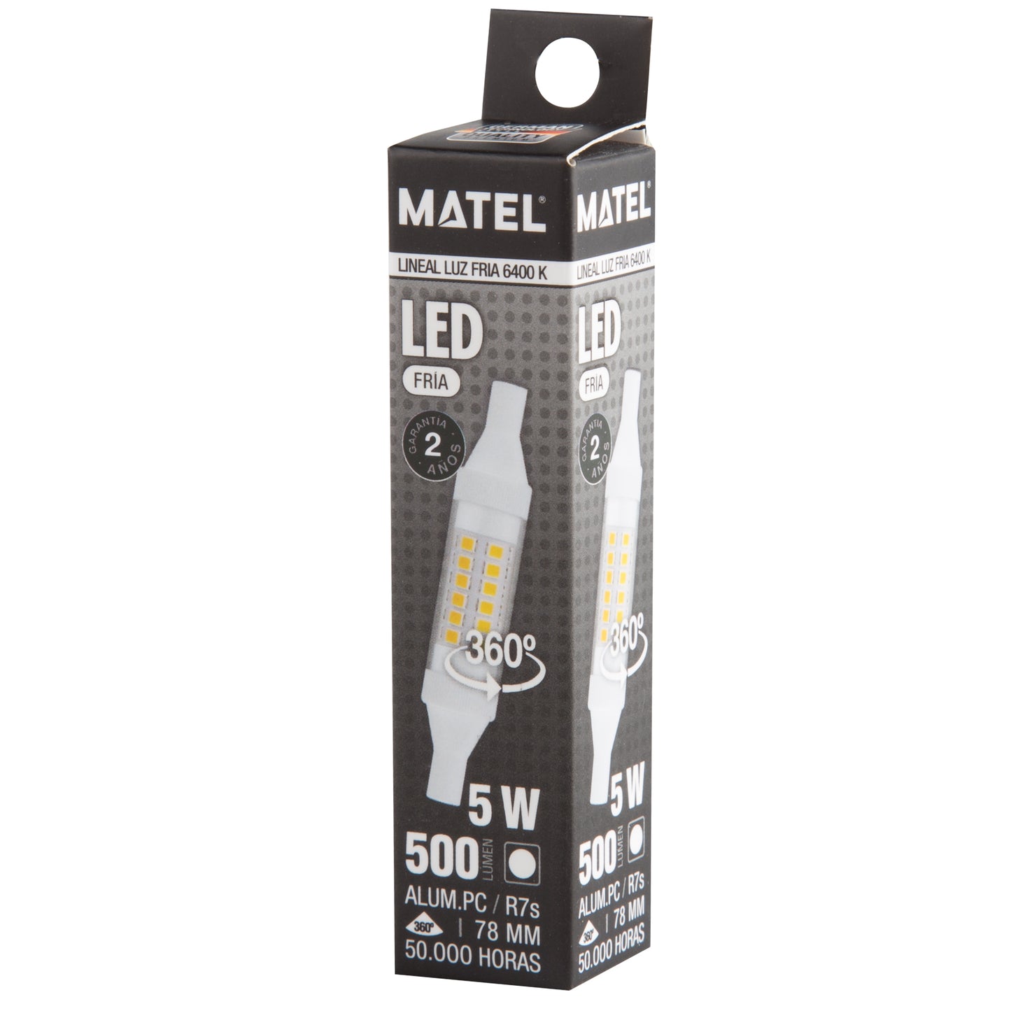 LAMPADA LED LINEAR 78 MM 118 MM 5W 6W 8W 10W 12W 360º R7S 230V AC