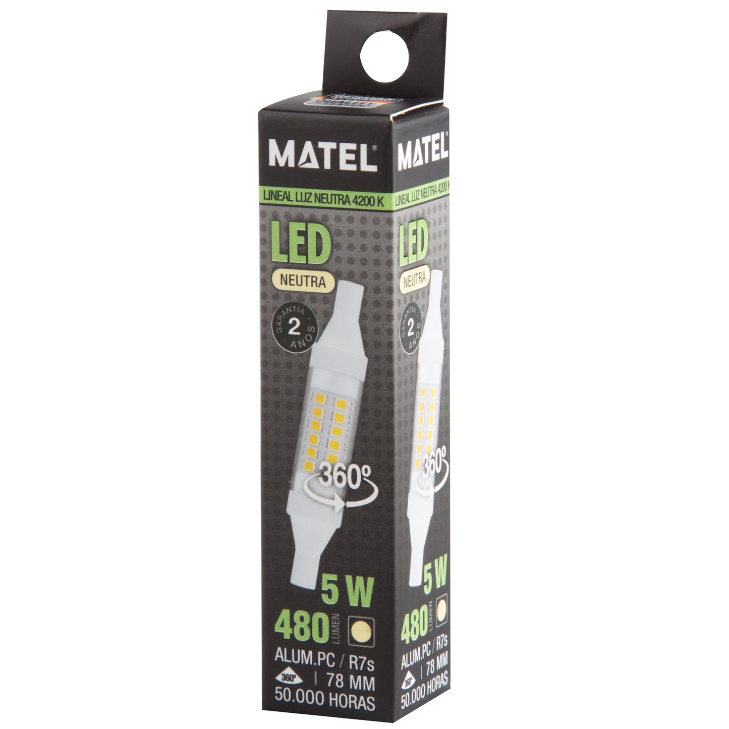 LAMPADA LED LINEAR 78 MM 118 MM 5W 6W 8W 10W 12W 360º R7S 230V AC