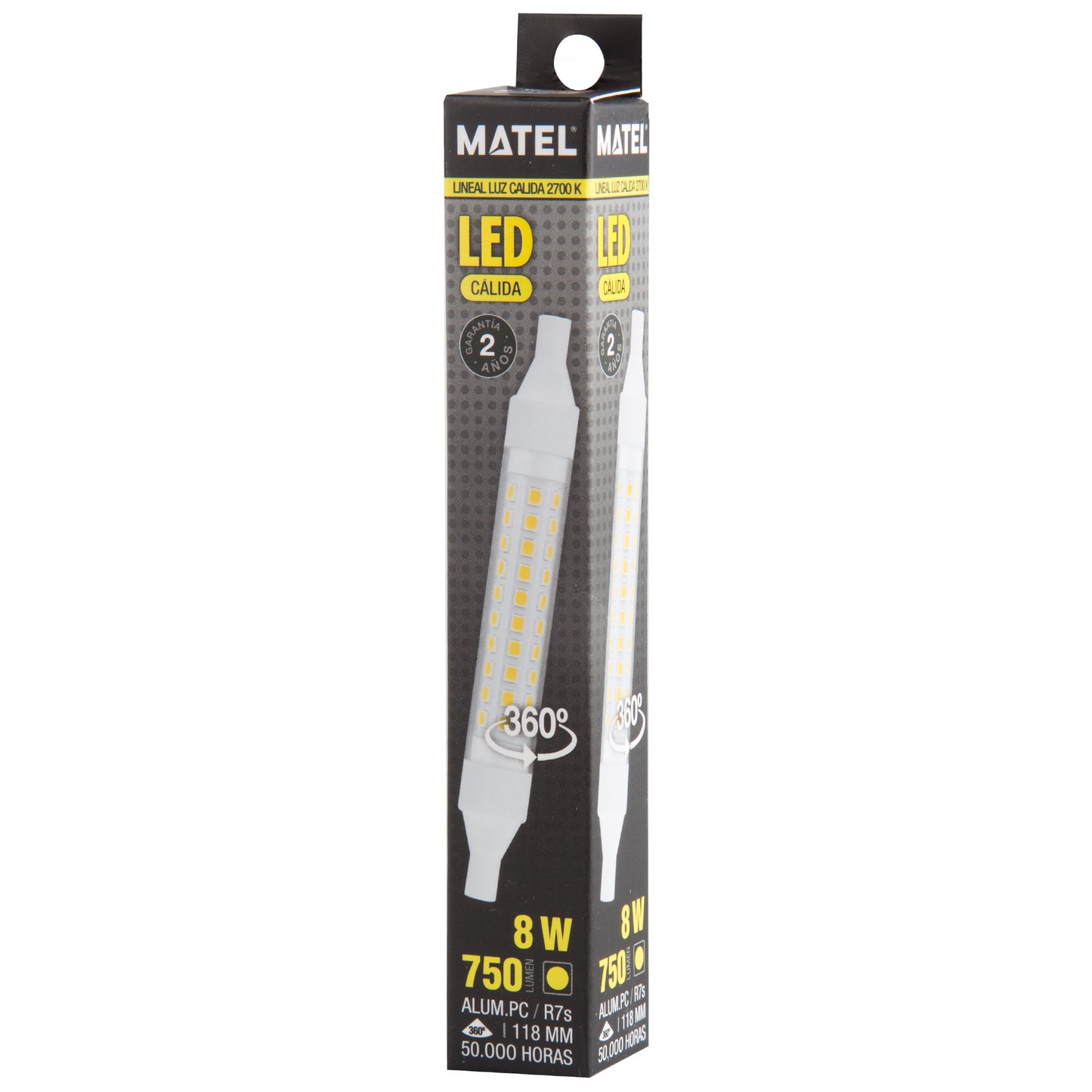 LAMPADA LED LINEAR 78 MM 118 MM 5W 6W 8W 10W 12W 360º R7S 230V AC