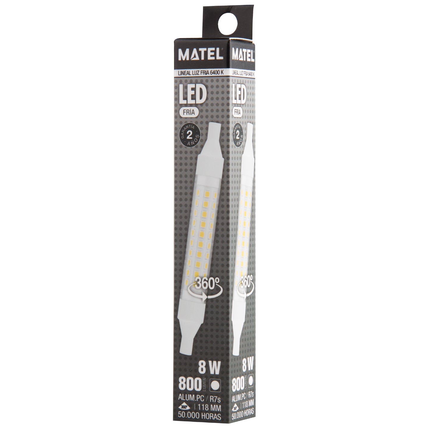 LAMPADA LED LINEAR 78 MM 118 MM 5W 6W 8W 10W 12W 360º R7S 230V AC