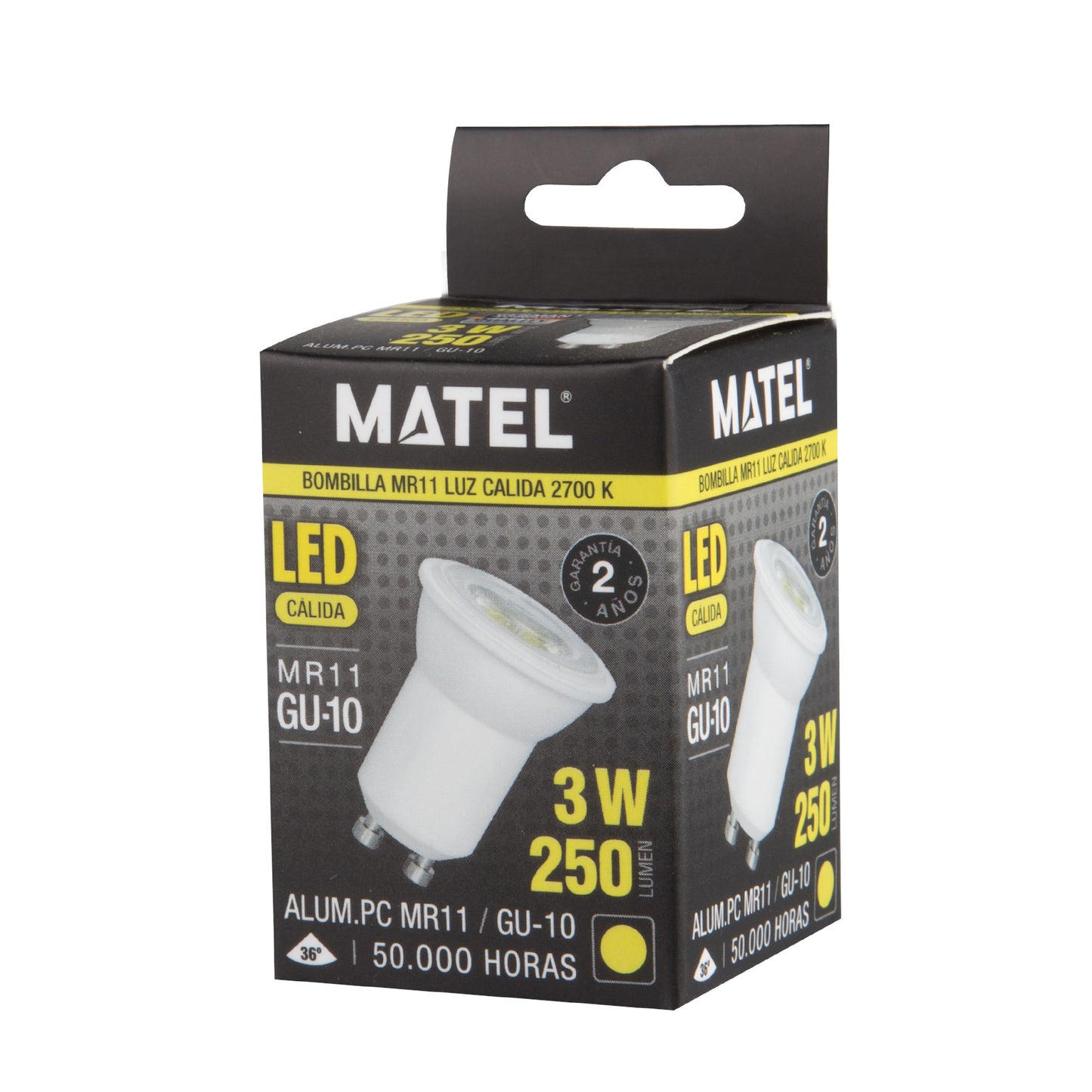 GU10 MINI 35 MM 3W 300LM 6400 K 280LM 4200 K 250LM 2700 K