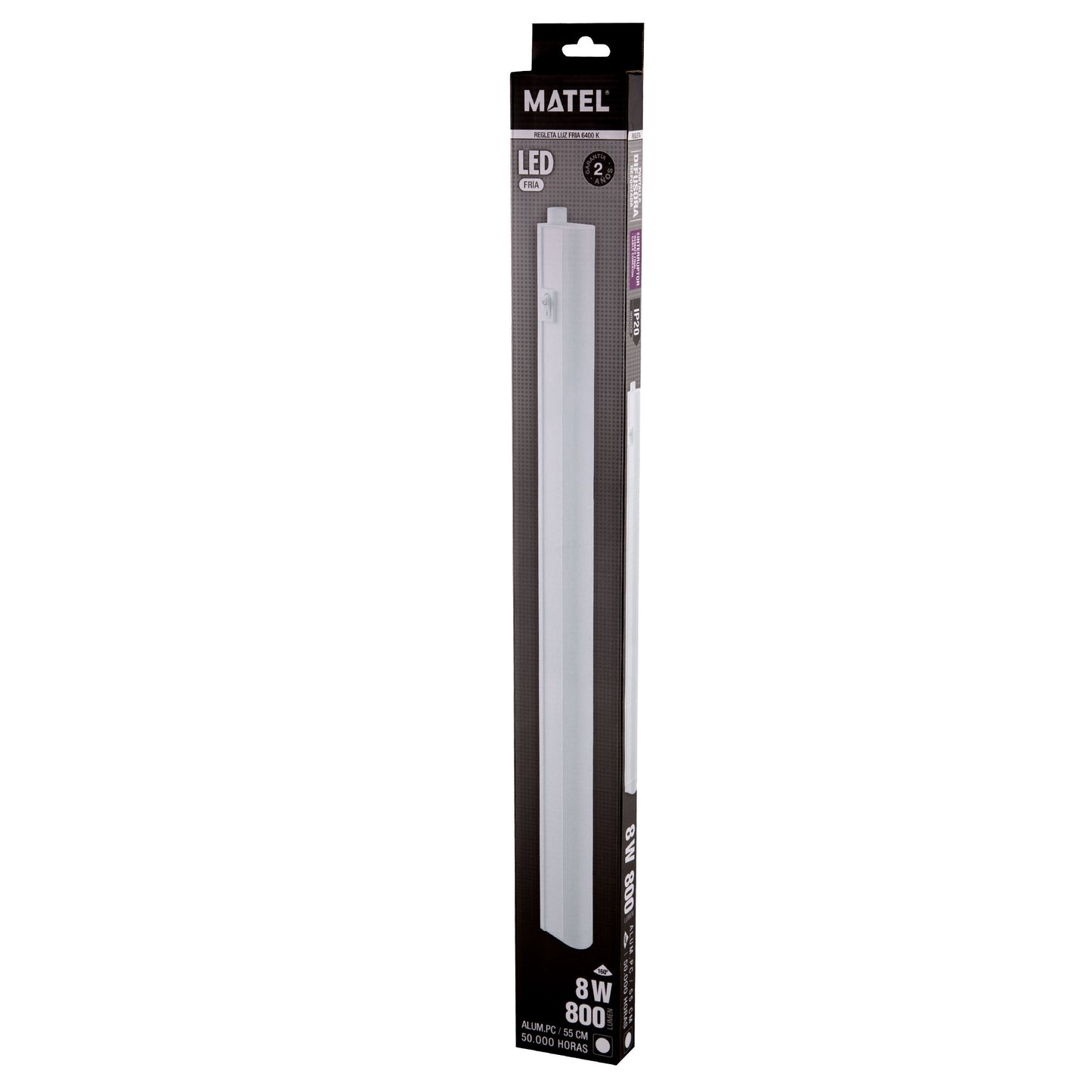 RÈGLE LED INTÉGRÉE AVEC INTERRUPTEUR 5W 8W 12W 16W T5 IP20 160º 230V AC