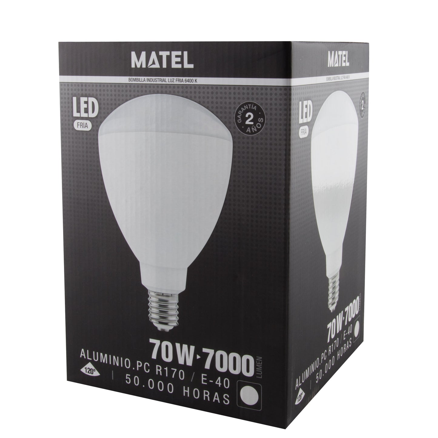 LAMPADA LED INDUSTRIAL E40 50W 70W R150 R170 120º 230V AC