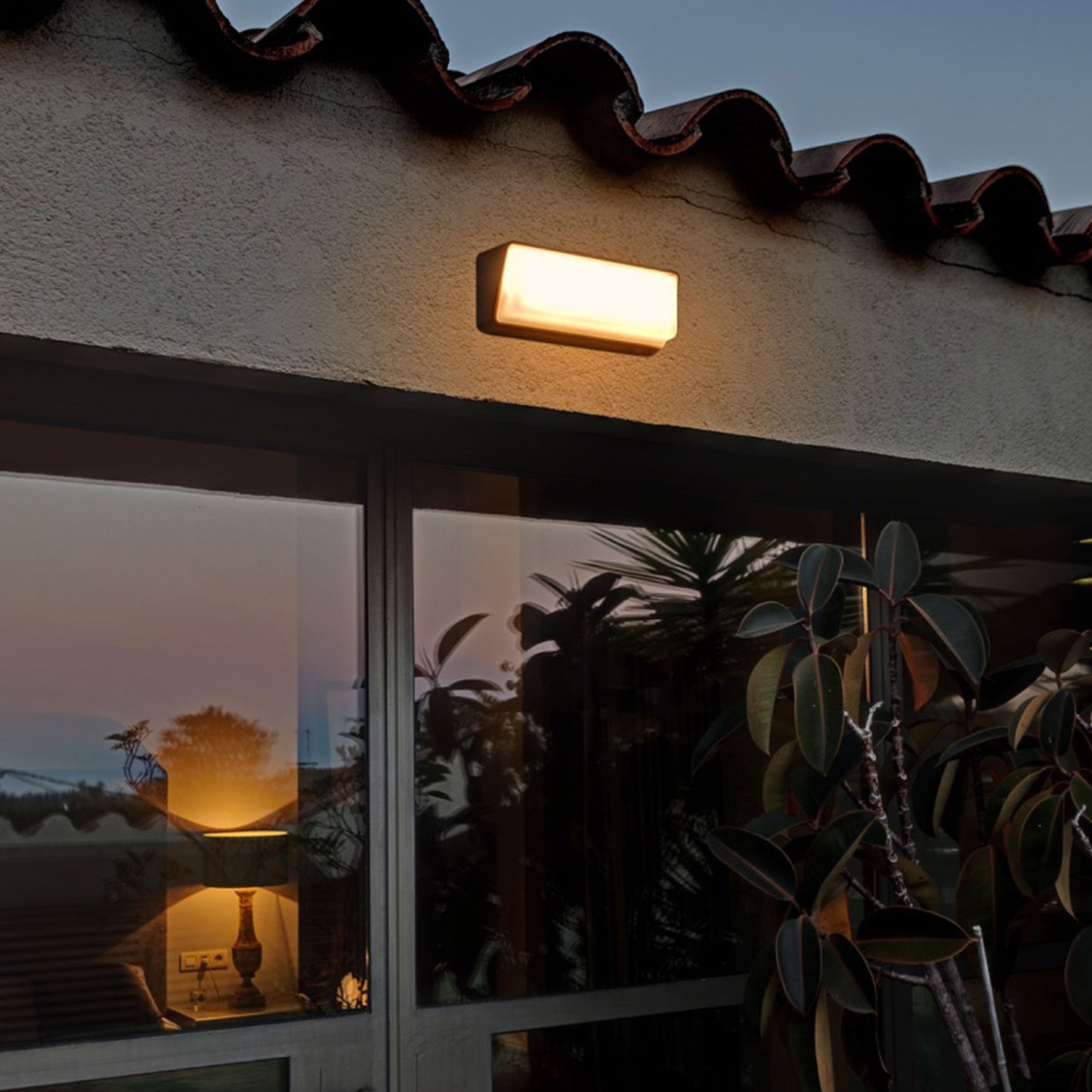 APLIQUE LED OVAL PRETO / BRANCO ALUMÍNIO PC 230V AC