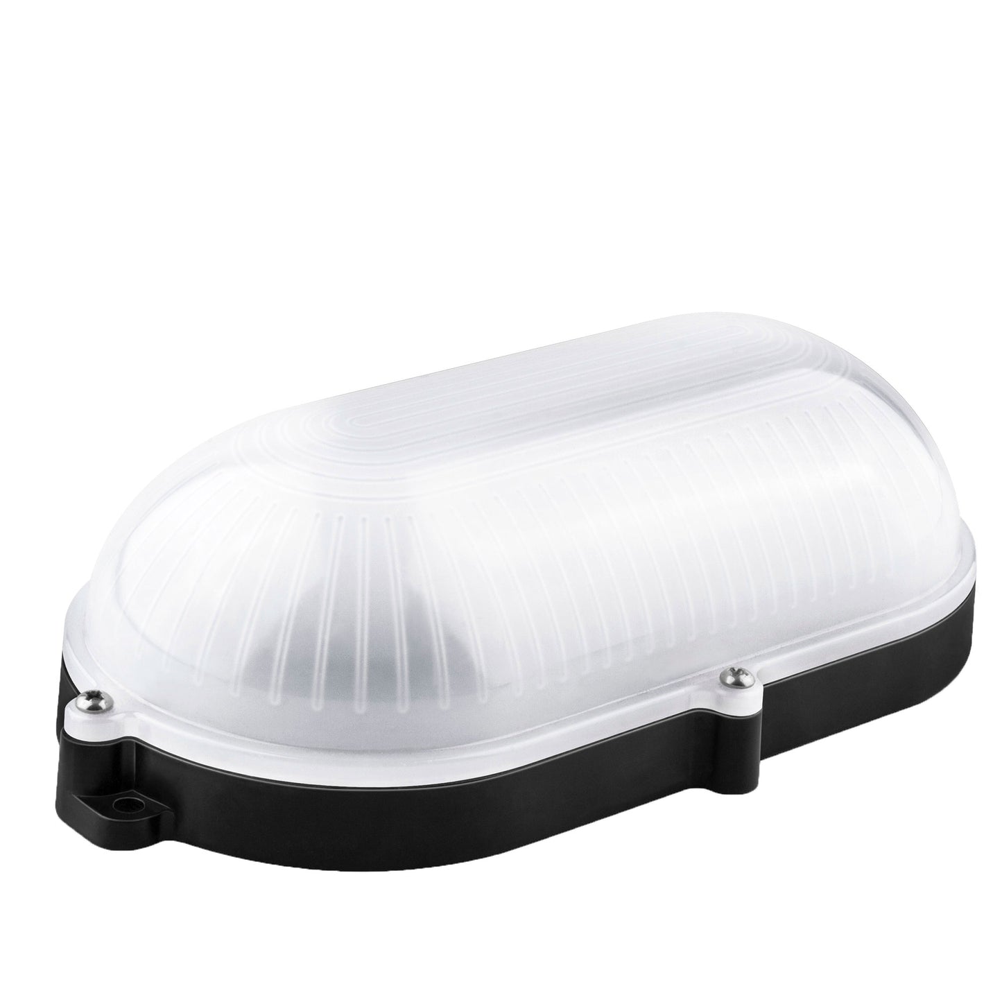 APLIQUE LED OVAL PRETO / BRANCO ALUMÍNIO PC 230V AC