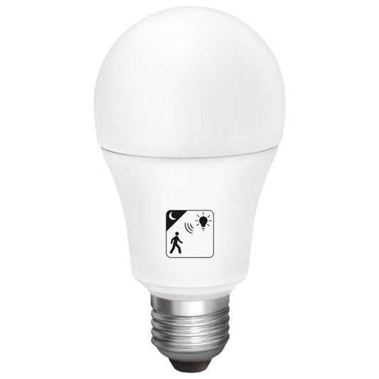 LAMPADA LED E27 10W A60 SENSOR CREPUSCULAR MOVIMENTO 230V AC
