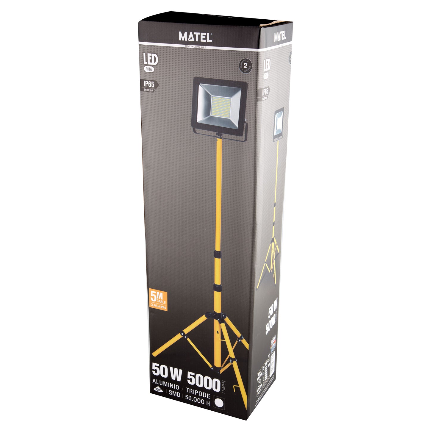 THIN LED SPOTLIGHT WITH TRIP 50W 2 x 50W 6400K 230V AC