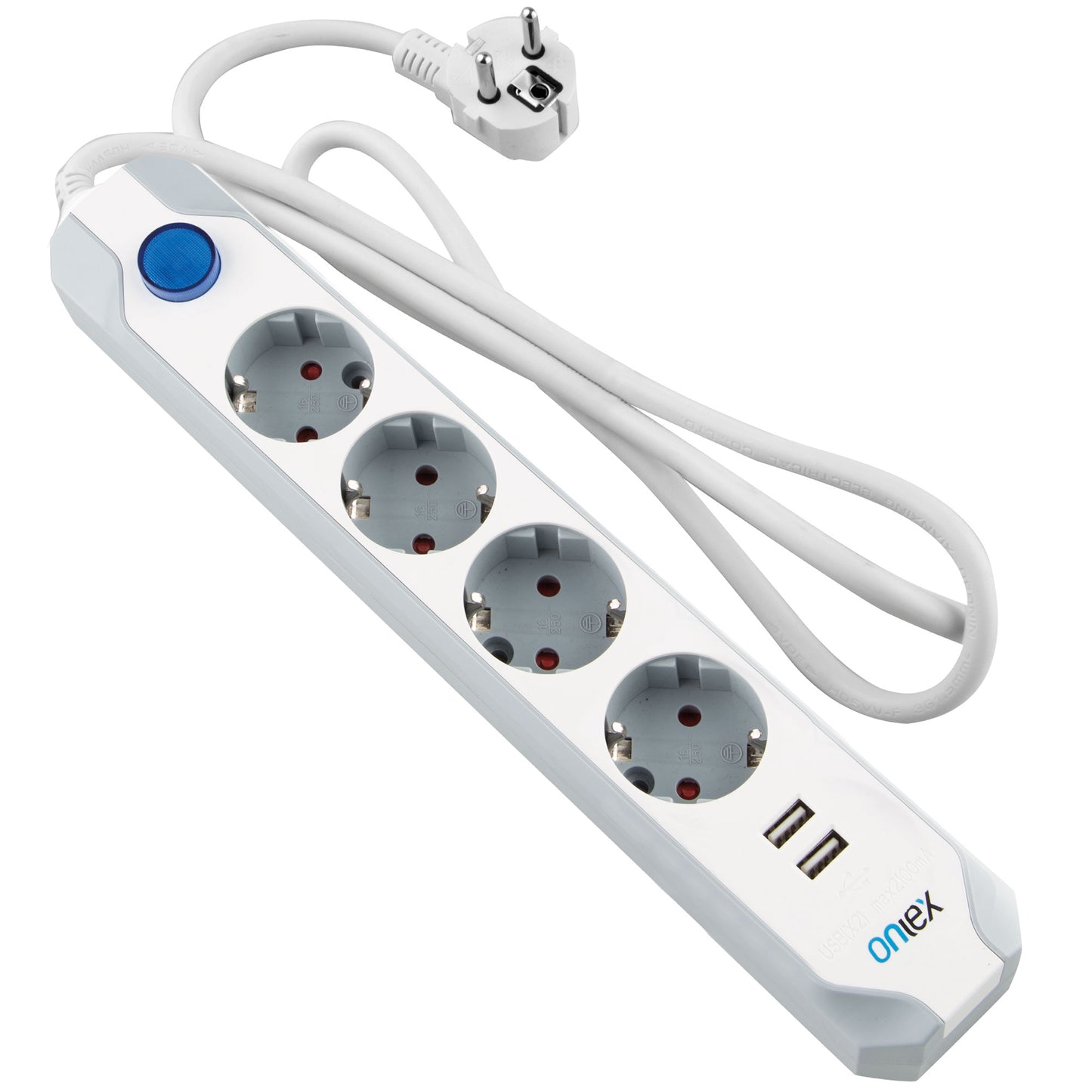 ELECTRICAL EXTENSION PRO 3 / 4 OUTLETS WITH 2 USB INLETS AND WITH 1.5M CABLE