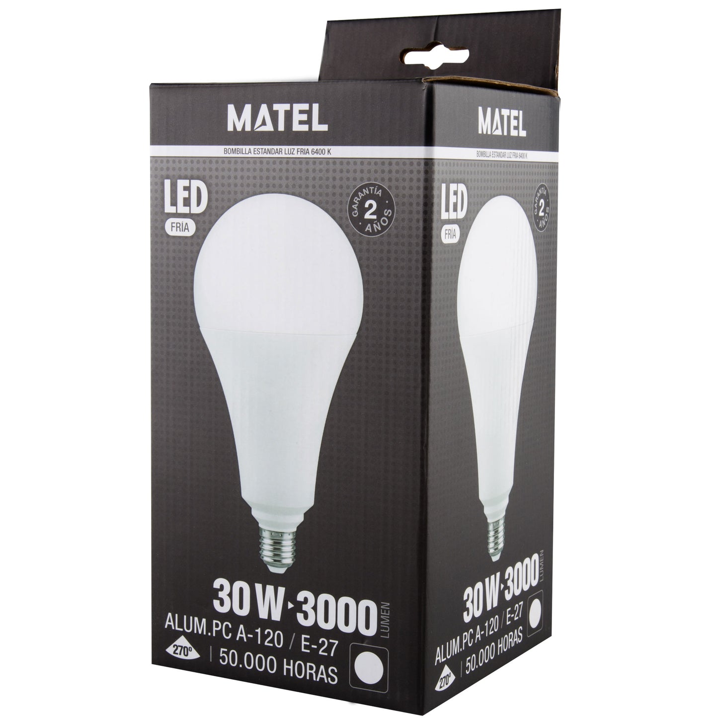 E27 LAMPADA LED NORMAL 270º A60 A120 4W-30W ATE 100LM/W 230V AC