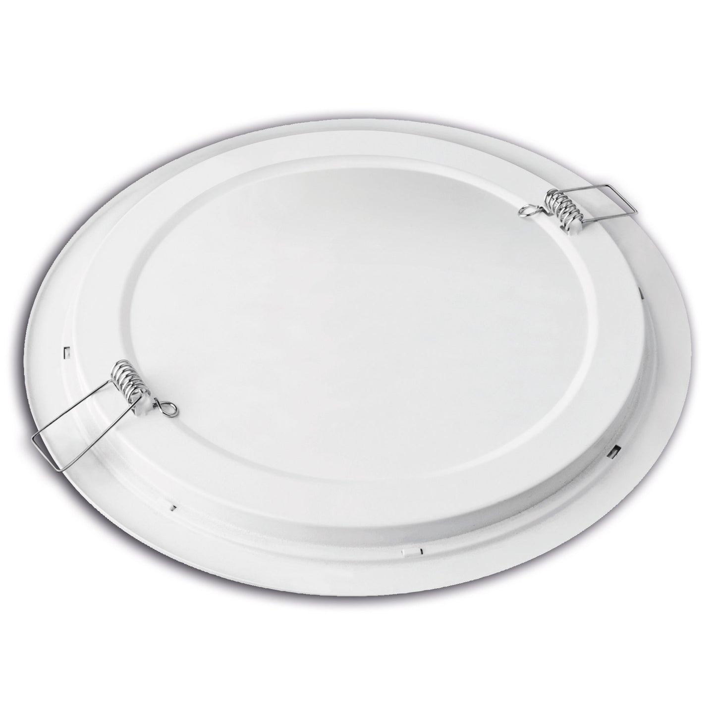 PLACA LED ULTRA FINA BRANCA / CINZA / PRATA / REDONDA PLANA 120º EM ALUMÍNIO CORTE 185MM 230V AC