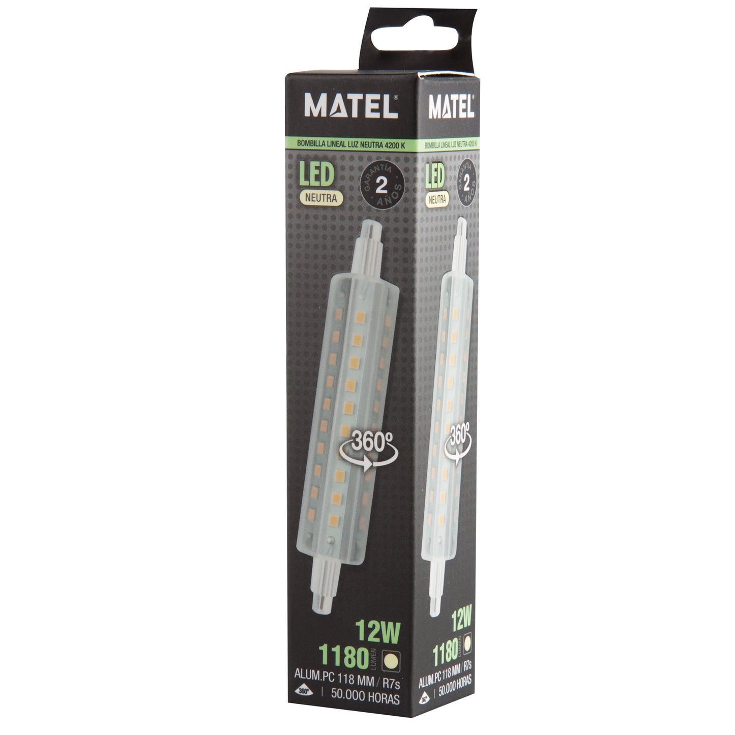 LAMPADA LED LINEAR 78 MM 118 MM 5W 6W 8W 10W 12W 360º R7S 230V AC