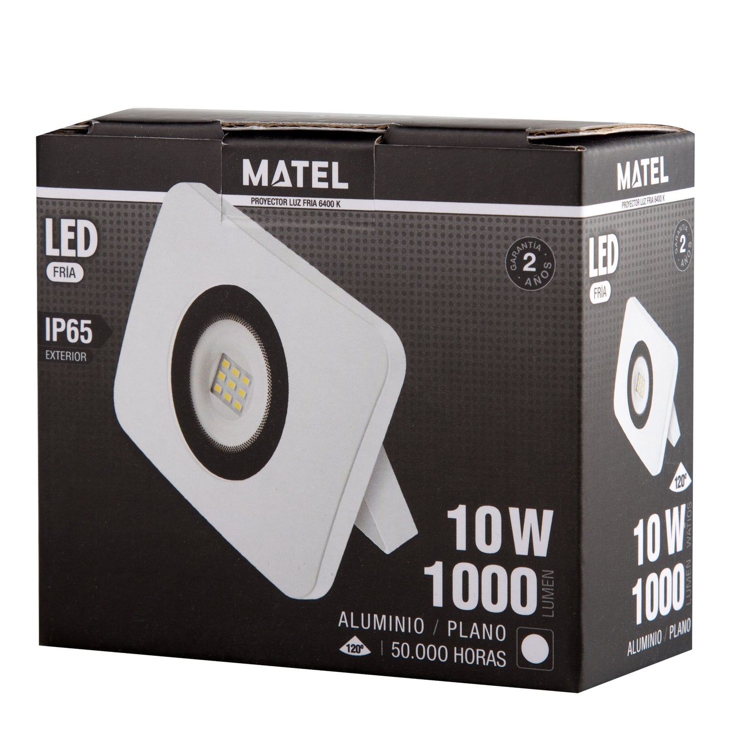 PROJECTEUR EN FONTE D'ALUMINIUM BLANC AVEC / SANS CAPTEUR 10W 20W 30W 50W 70W 100W 6400K 230V AC